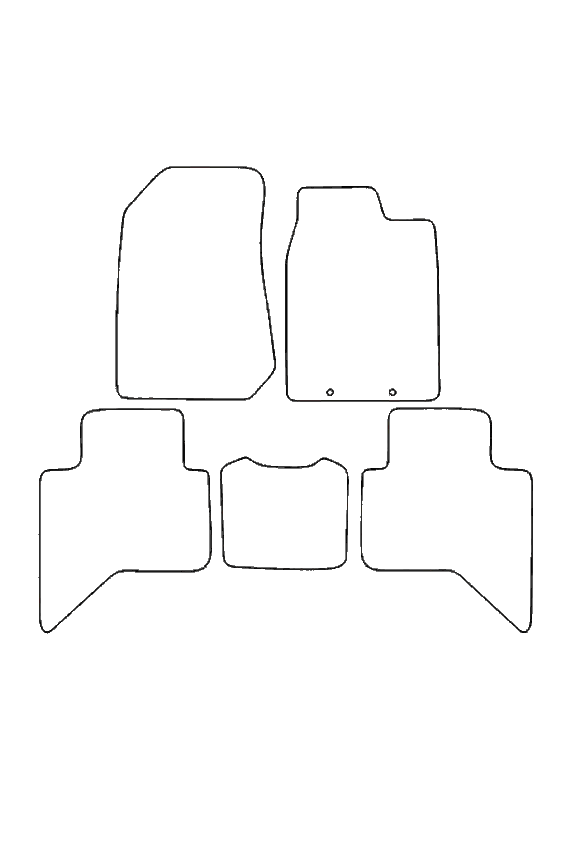Fits Isuzu D-Max 2012-2021 Front & Rear Rubber Mats