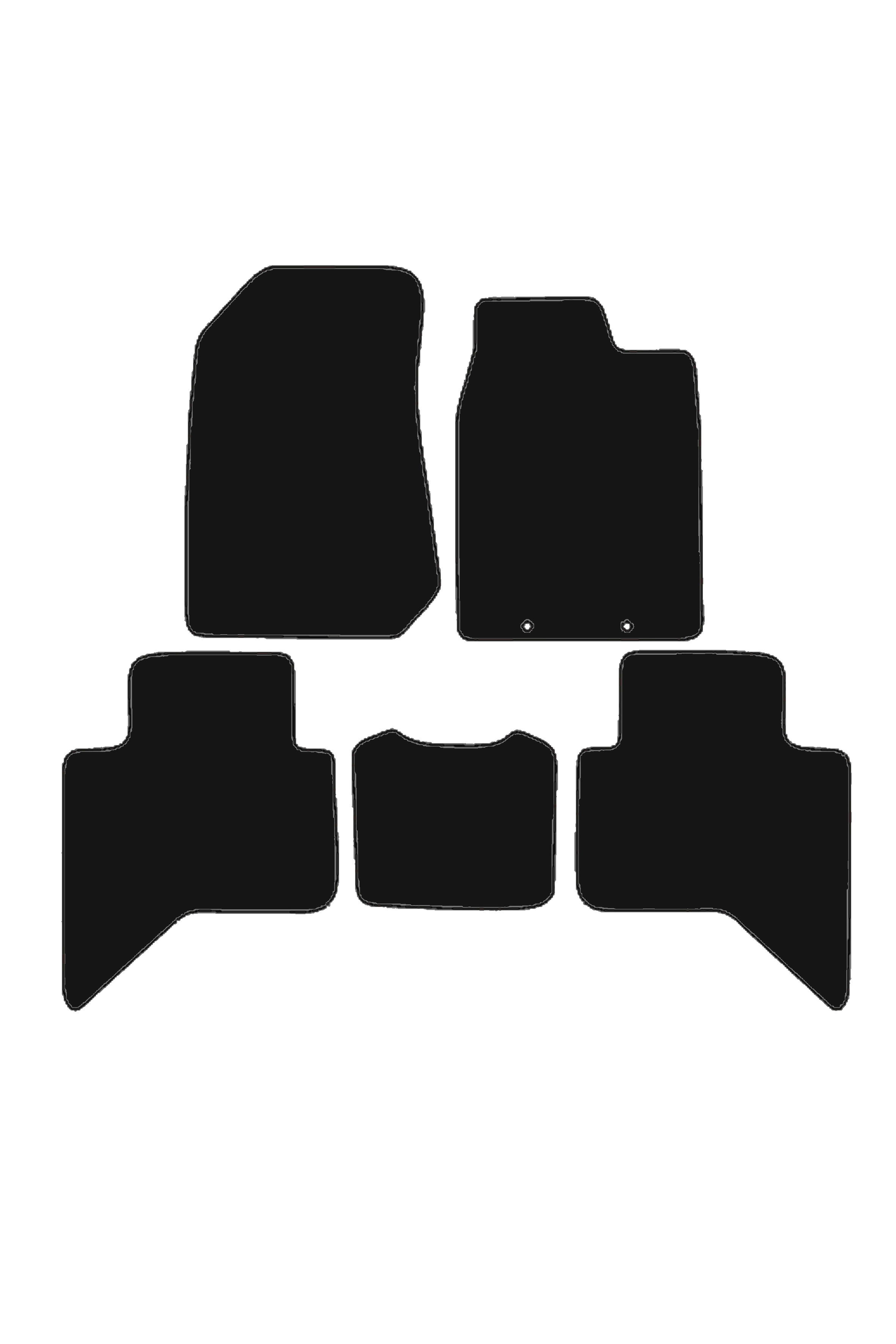Fits Isuzu D-Max 2012-2021 Front & Rear Rubber Mats