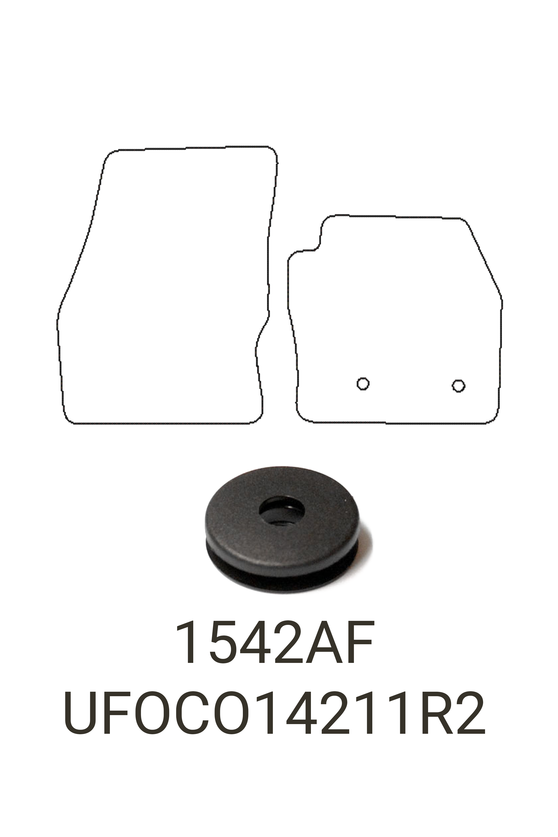 Fits Ford Connect 2014+ Front Rubber Mats