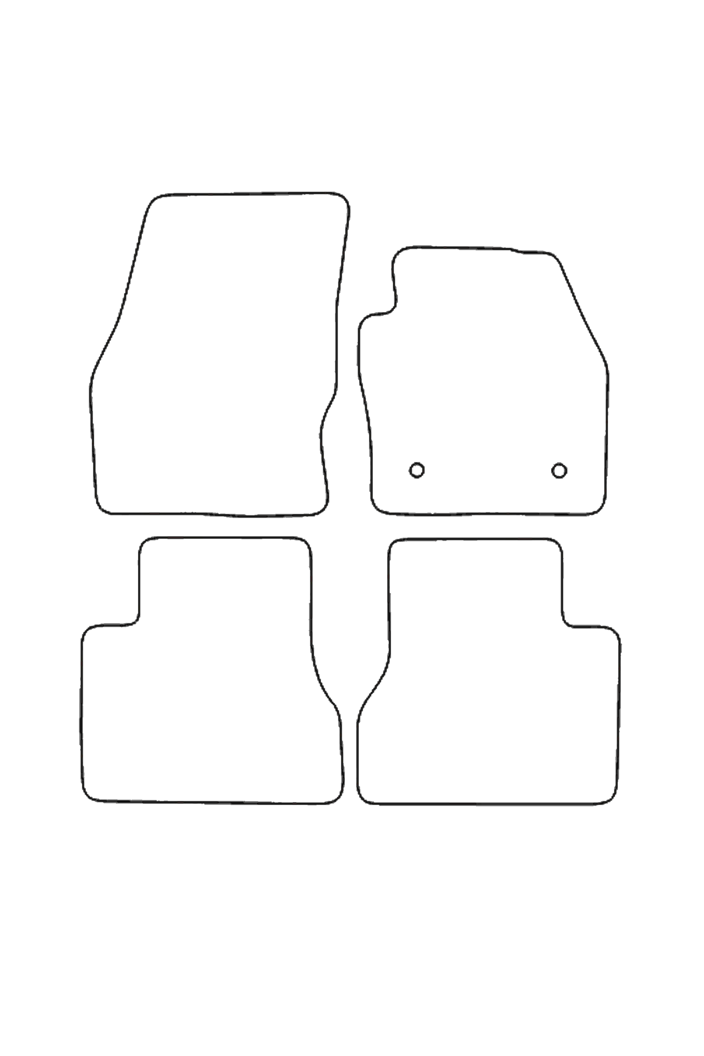 Fits Ford Transit Connect DCIV SWB 2014+ Rubber Mats