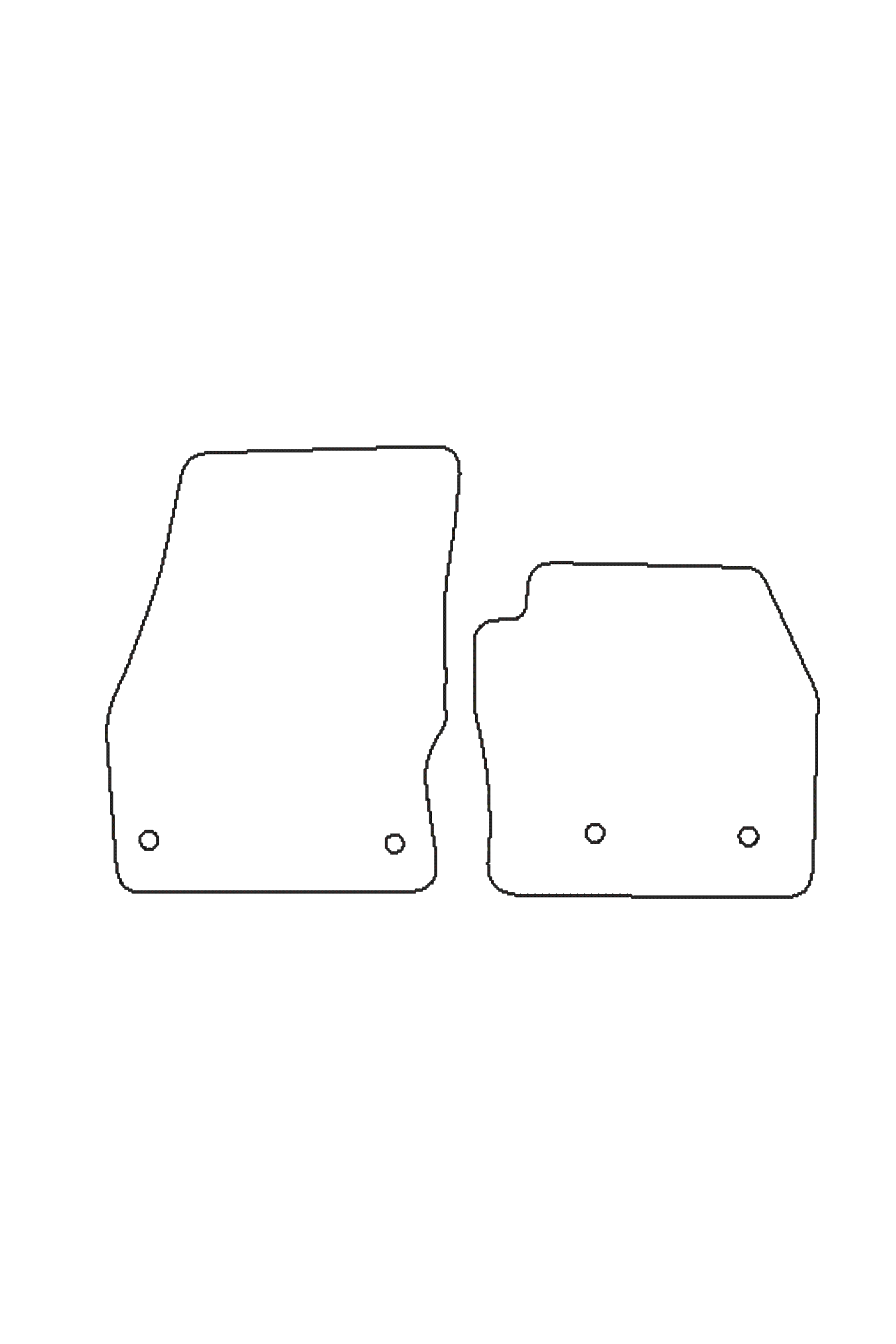 Fits Ford Connect 2014+ Front Rubber Mats