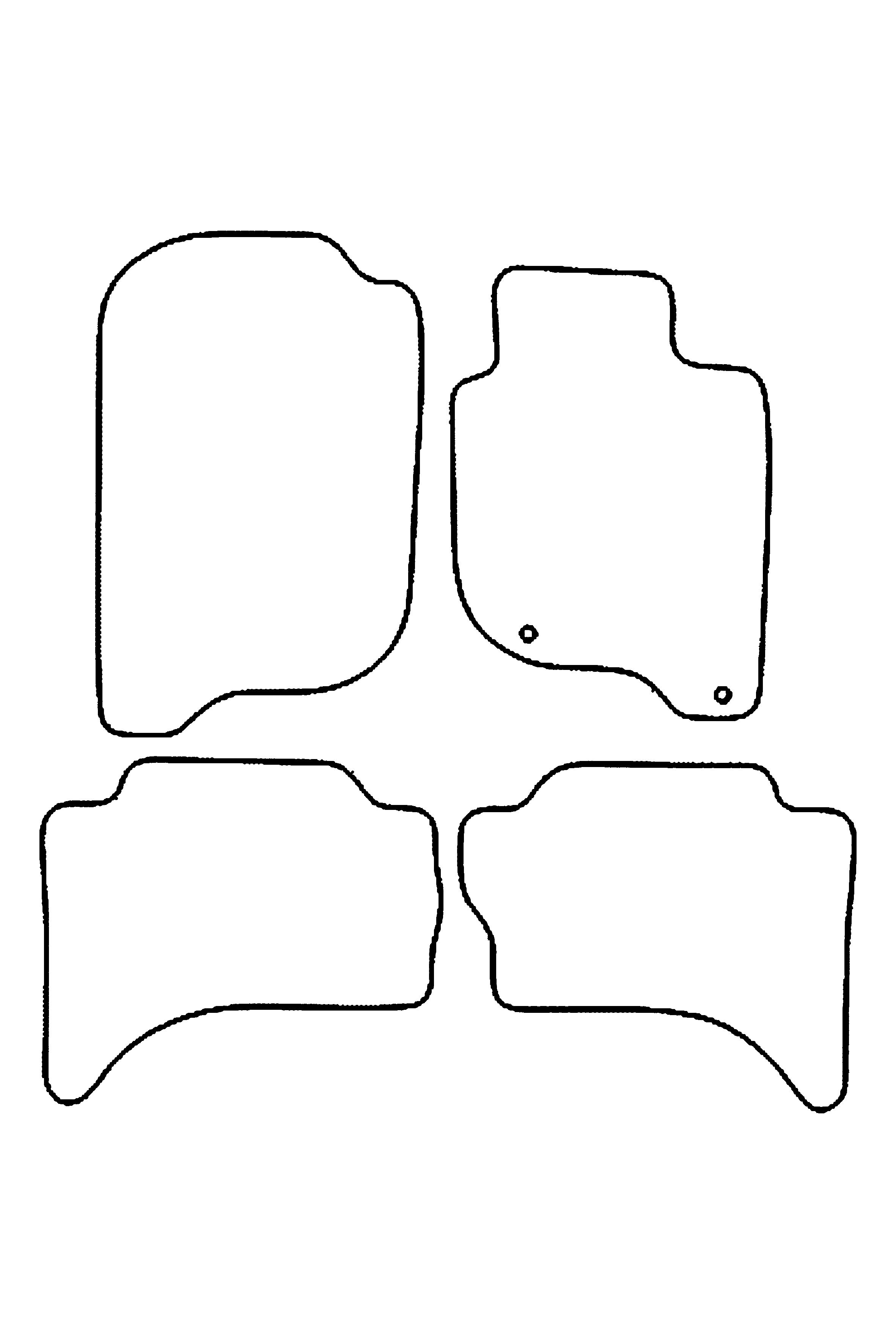 Fits Fiat Fullback 2016+ Front & Rear Rubber Mats