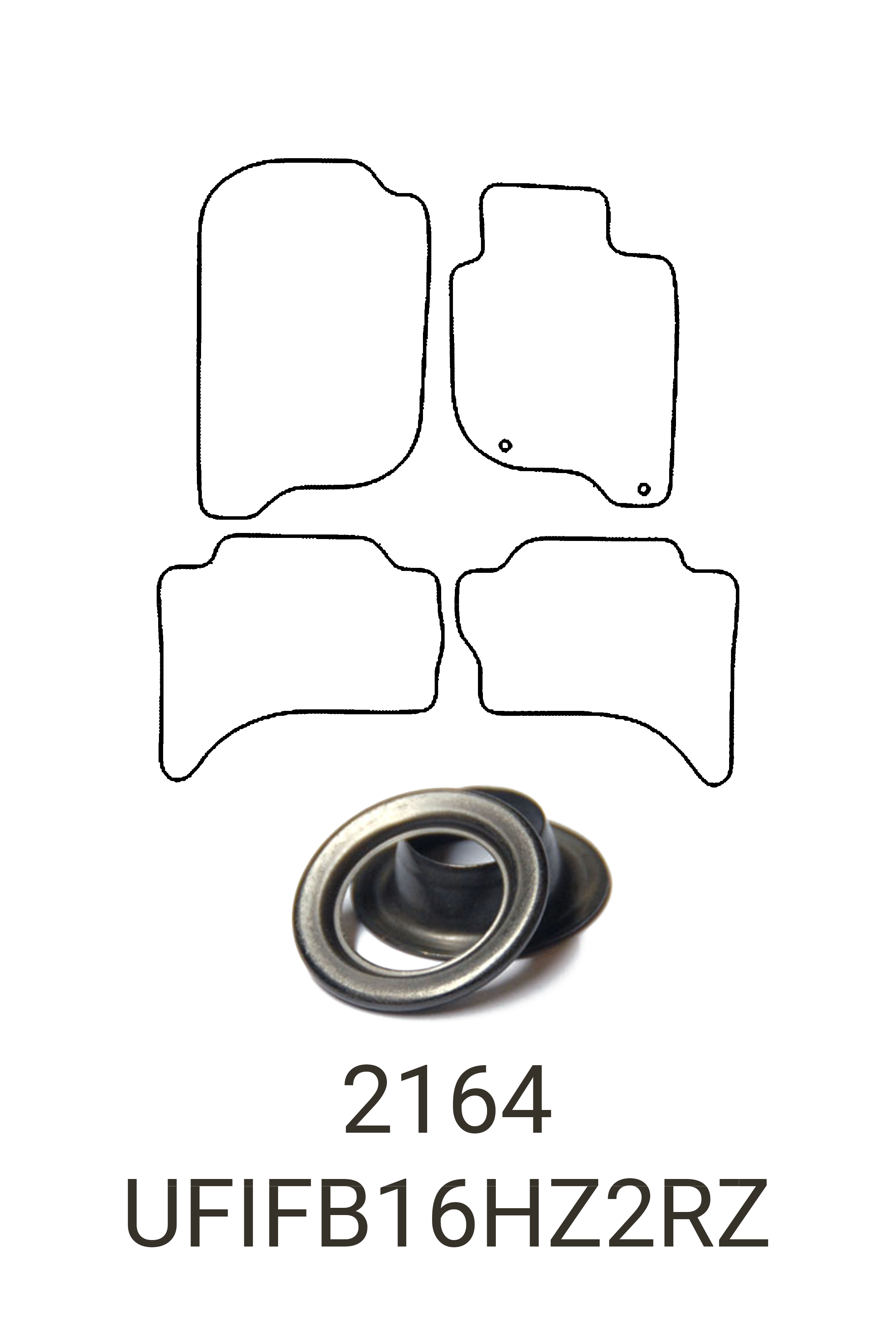 Fits Fiat Fullback 2016+ Front & Rear Rubber Mats