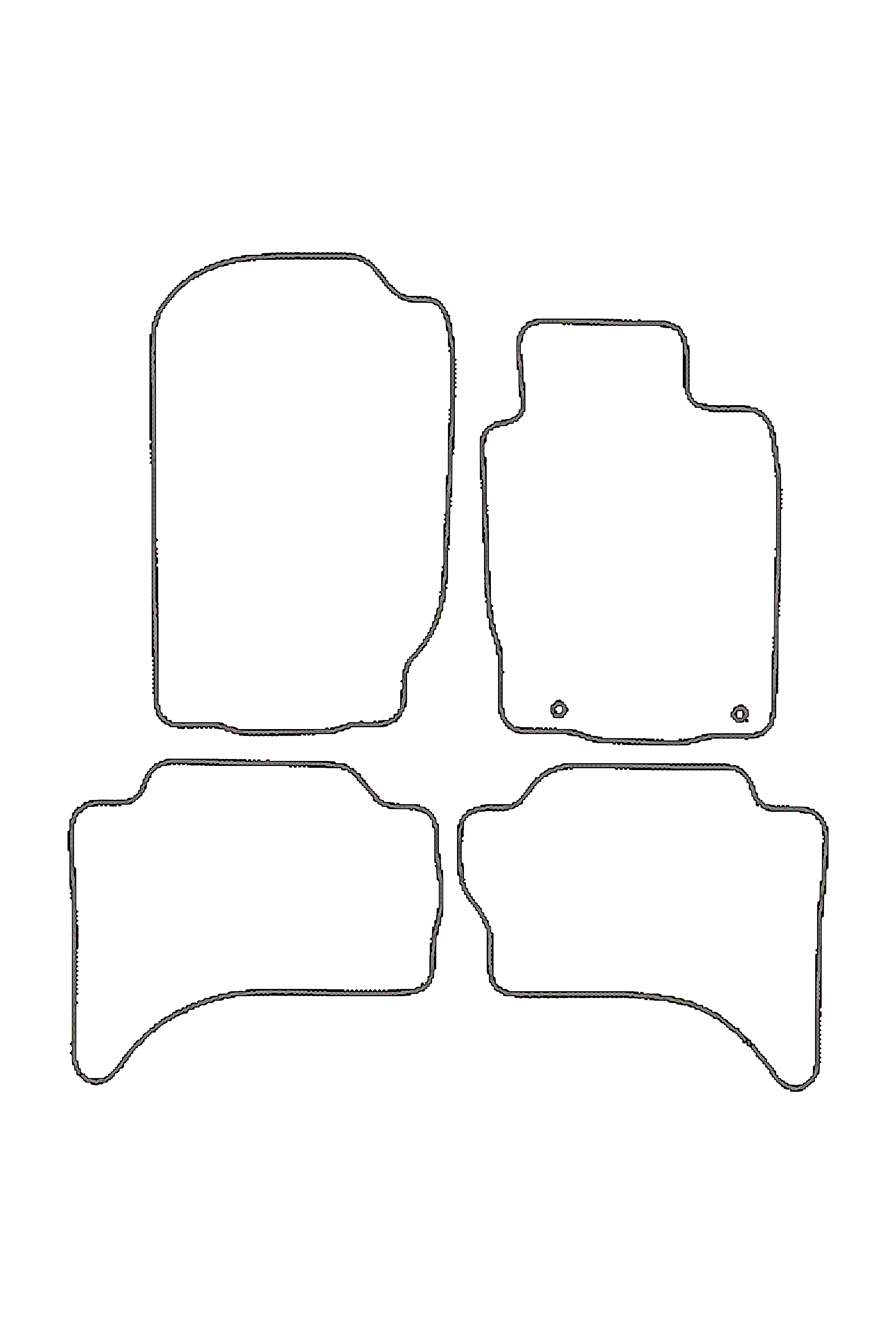 Fits Fiat Fullback 2016+ Front & Rear Rubber Mats