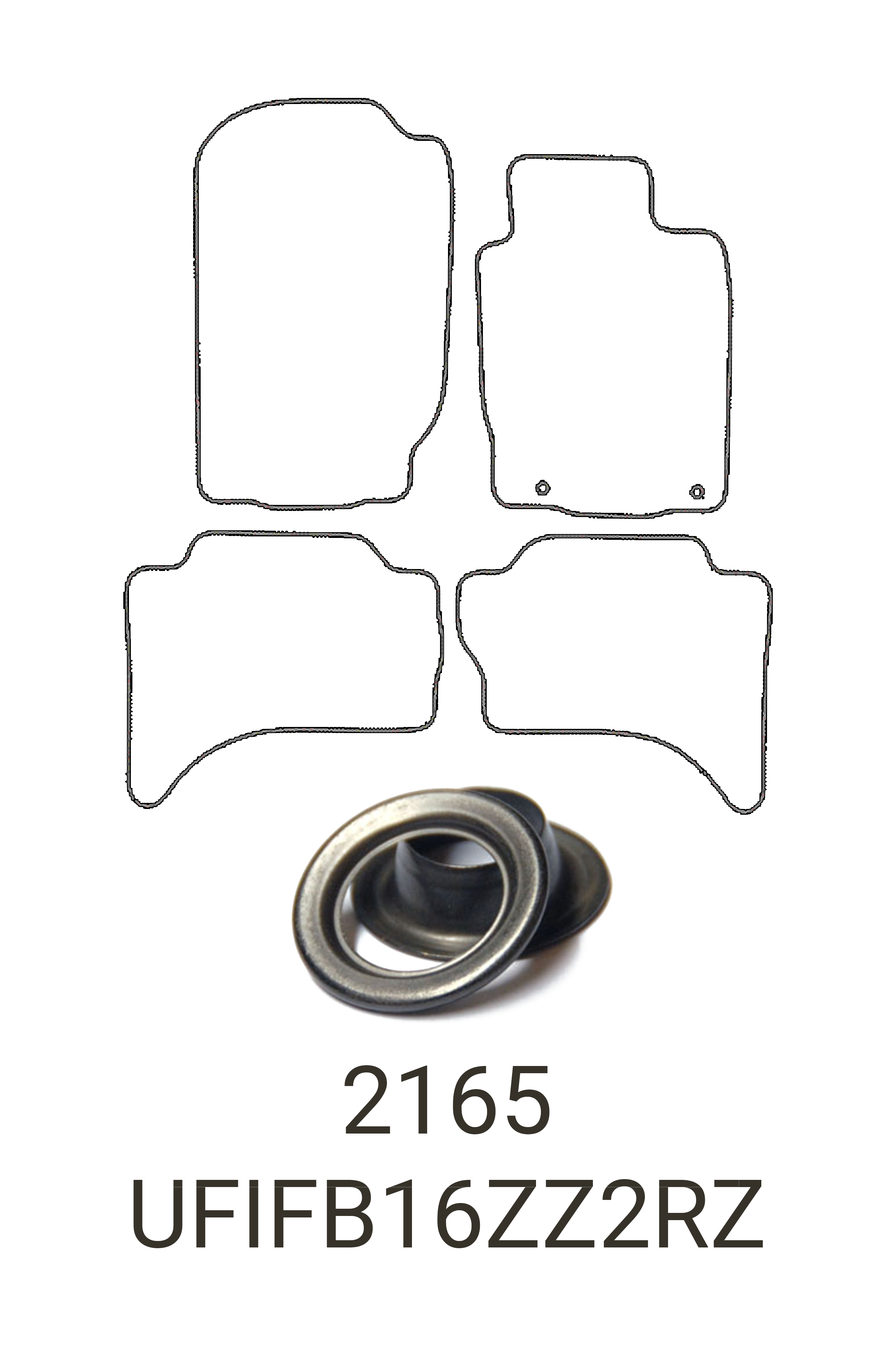 Fits Fiat Fullback 2016+ Front & Rear Rubber Mats