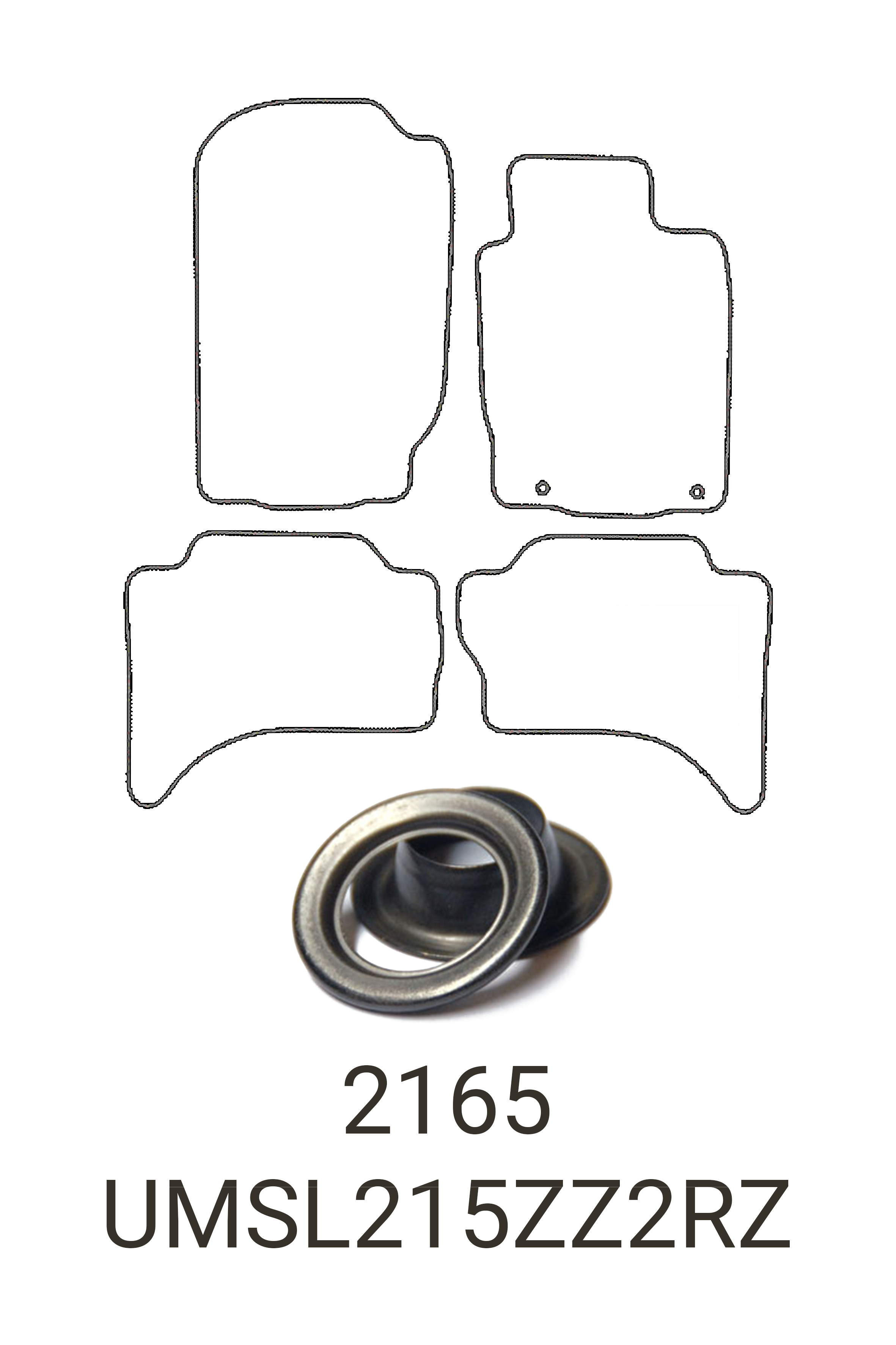Fits Mitsubishi L200 2015+ Front & Rear Rubber Mats