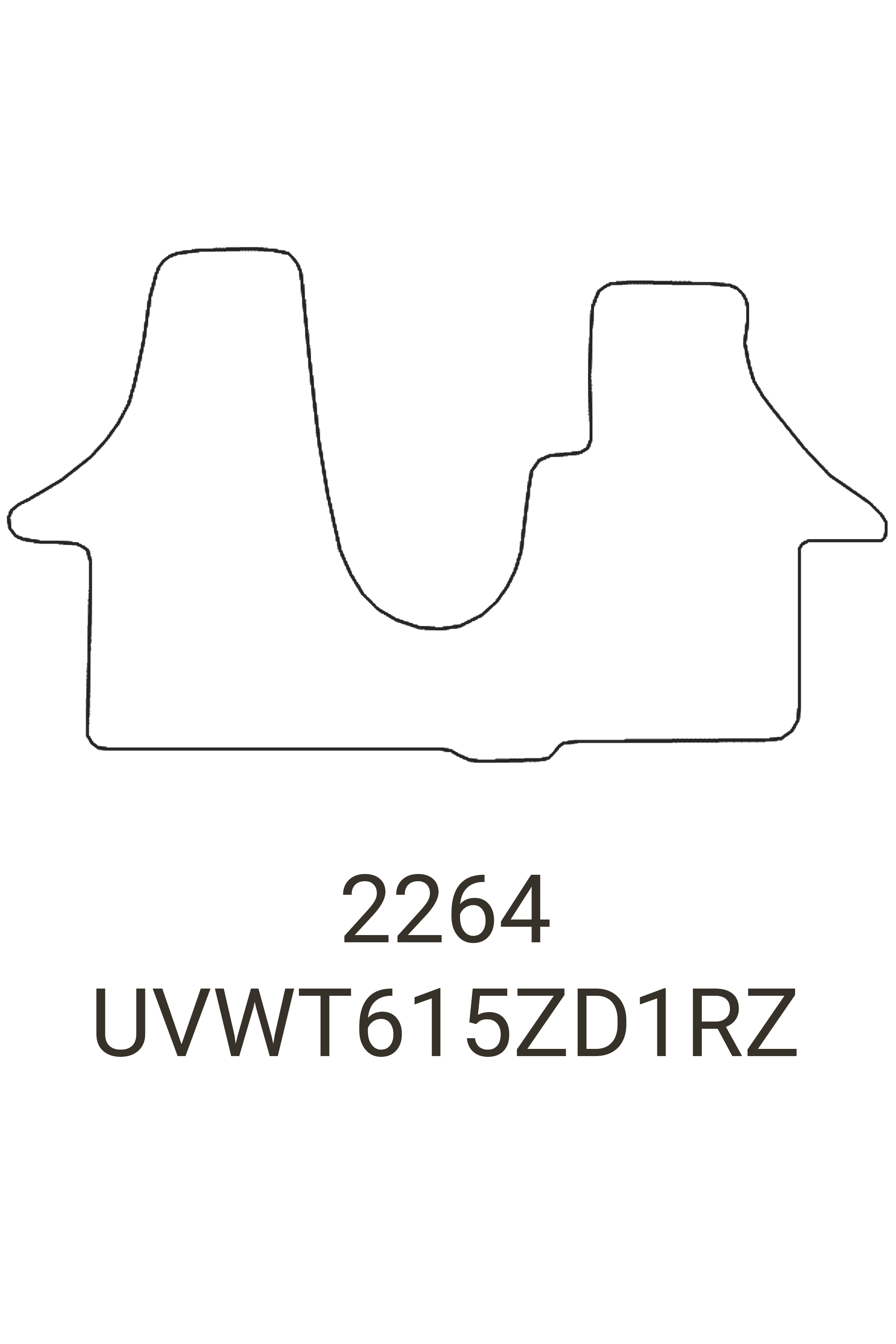 VW Volkswagen T6 2015+ Tailored Front Rubber Mats