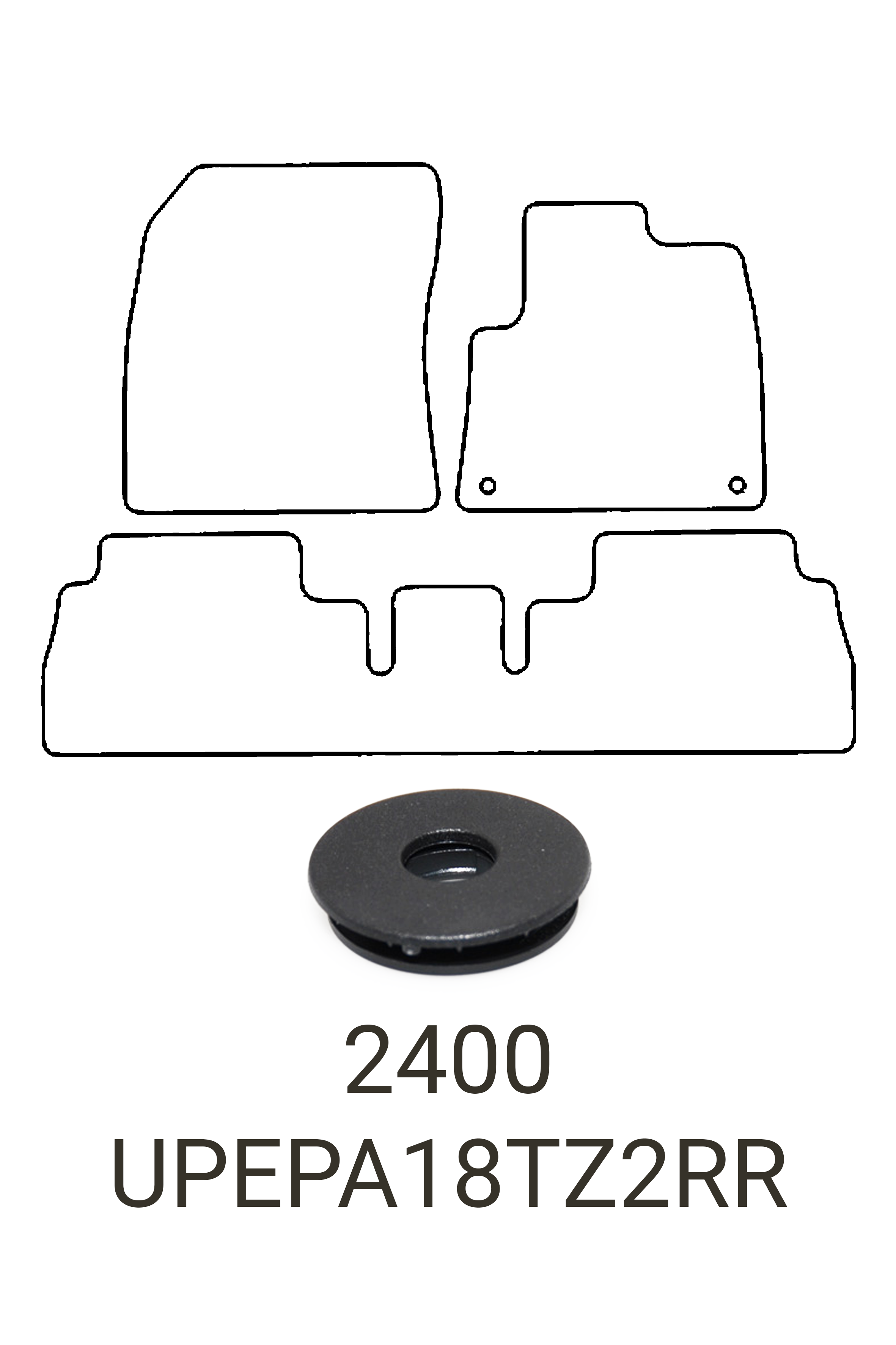 Fits Peugeot Partner 2018+ Rubber Mats