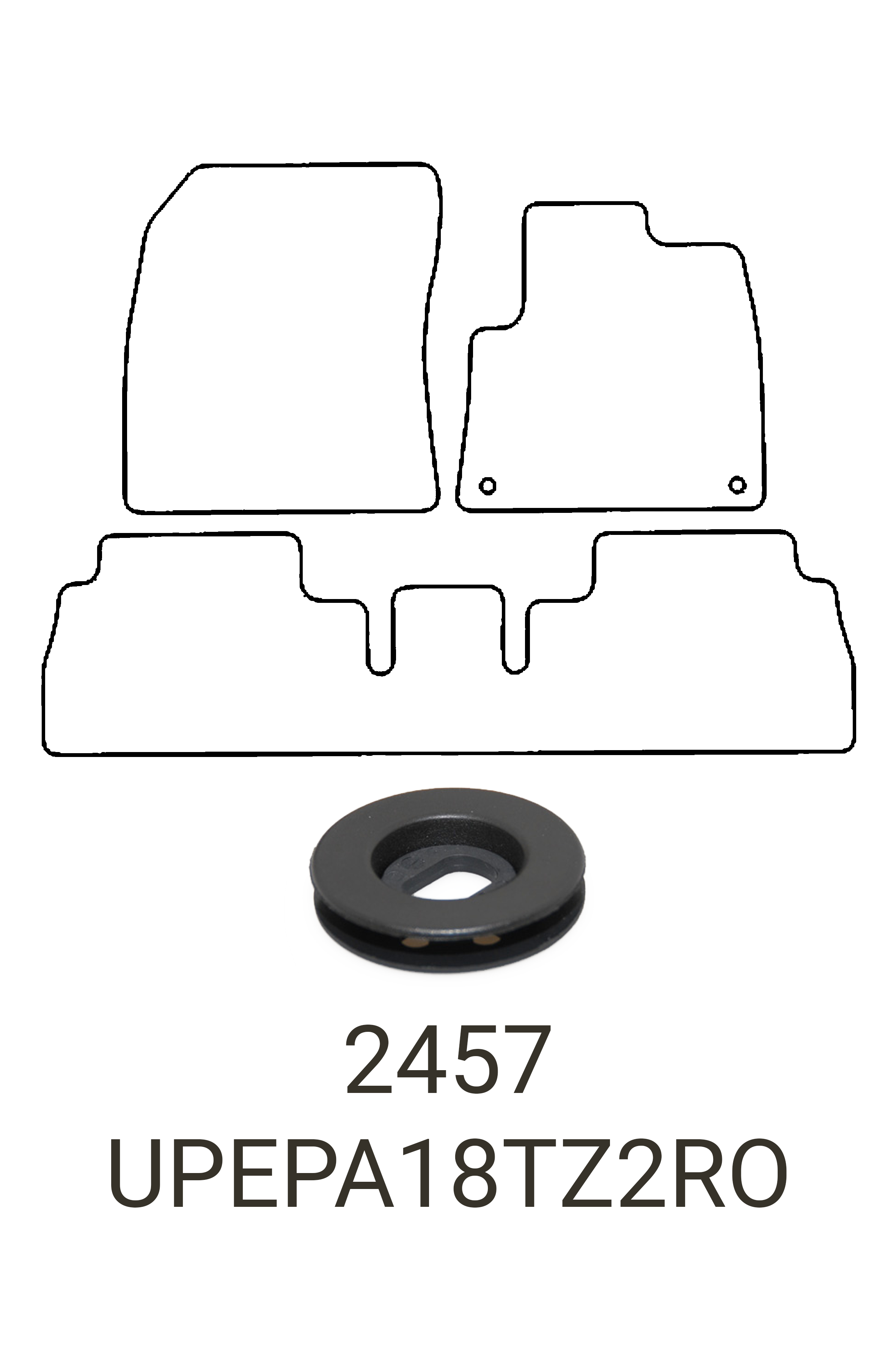 Fits Peugeot Partner 2018+ Rubber Mats
