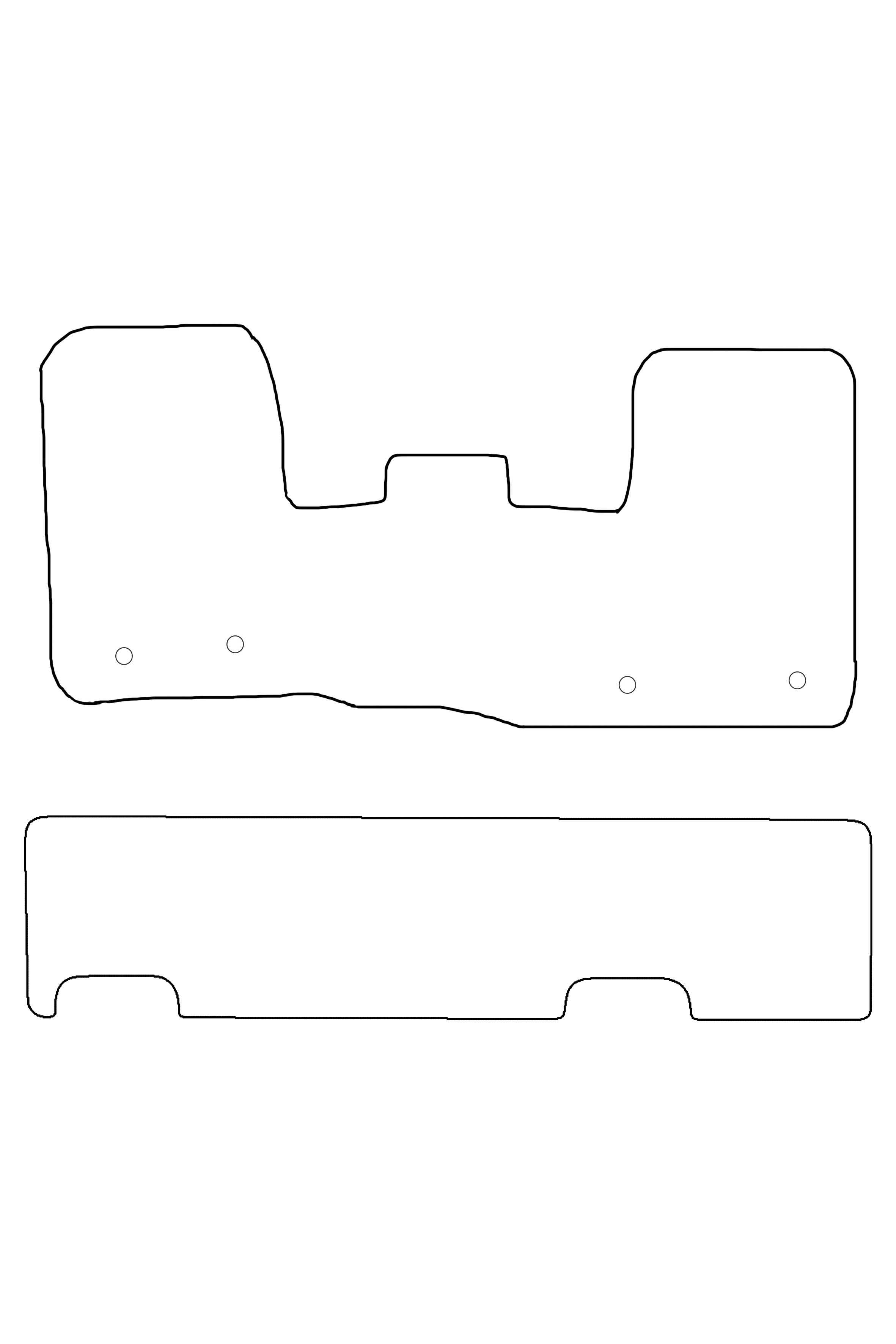 Ford Custom 2013-2023 Tailored Crew Cab Rubber Mats