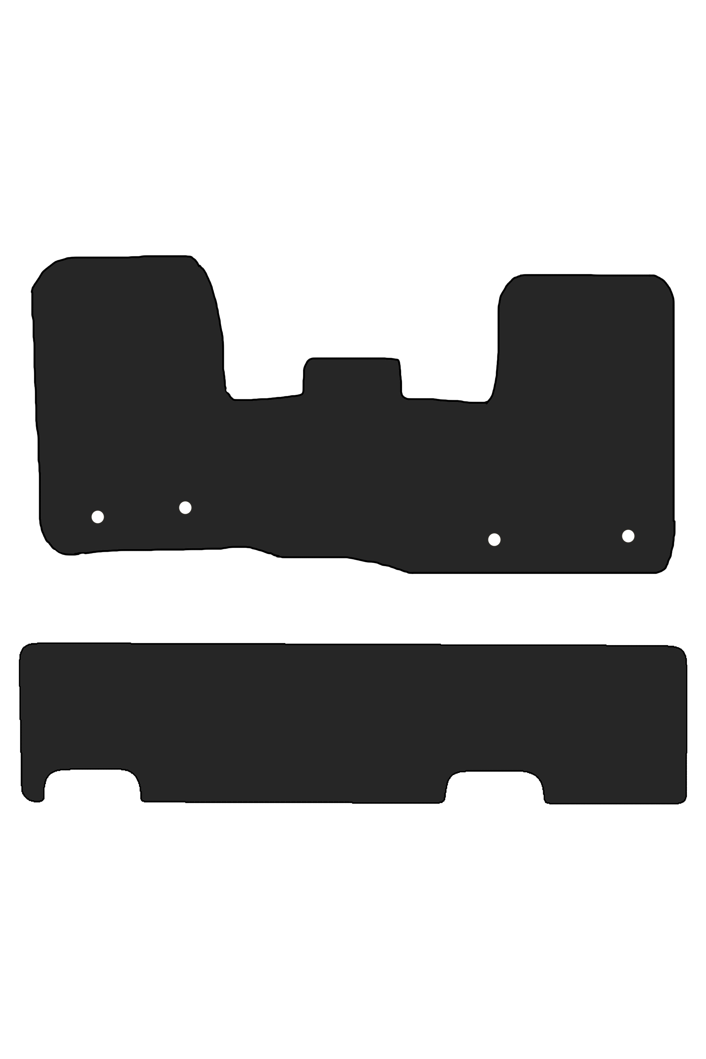 Ford Custom 2013-2023 Tailored Crew Cab Rubber Mats