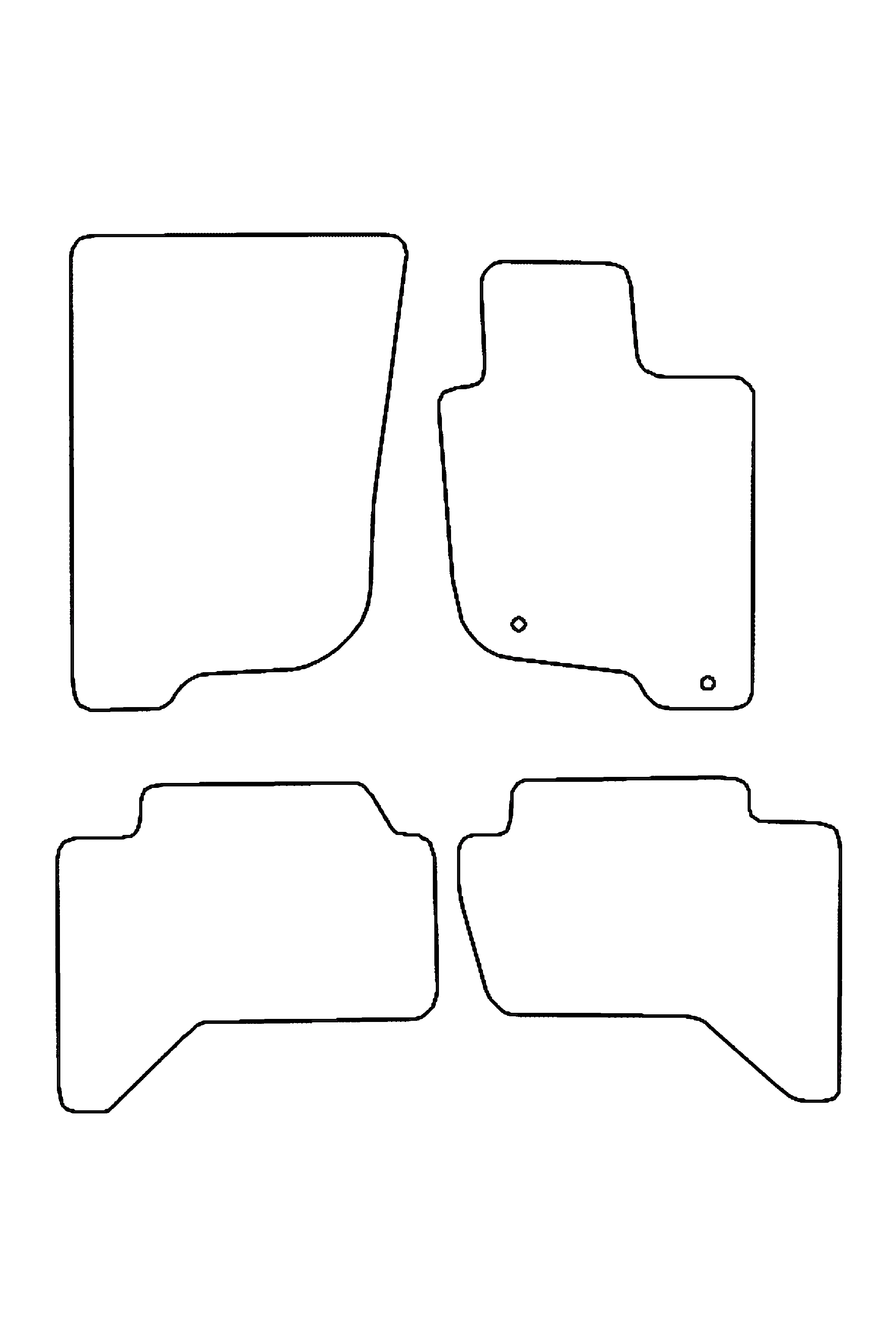 Mitsubishi L200 2006-2015 Tailored Front & Rear Rubber Mats