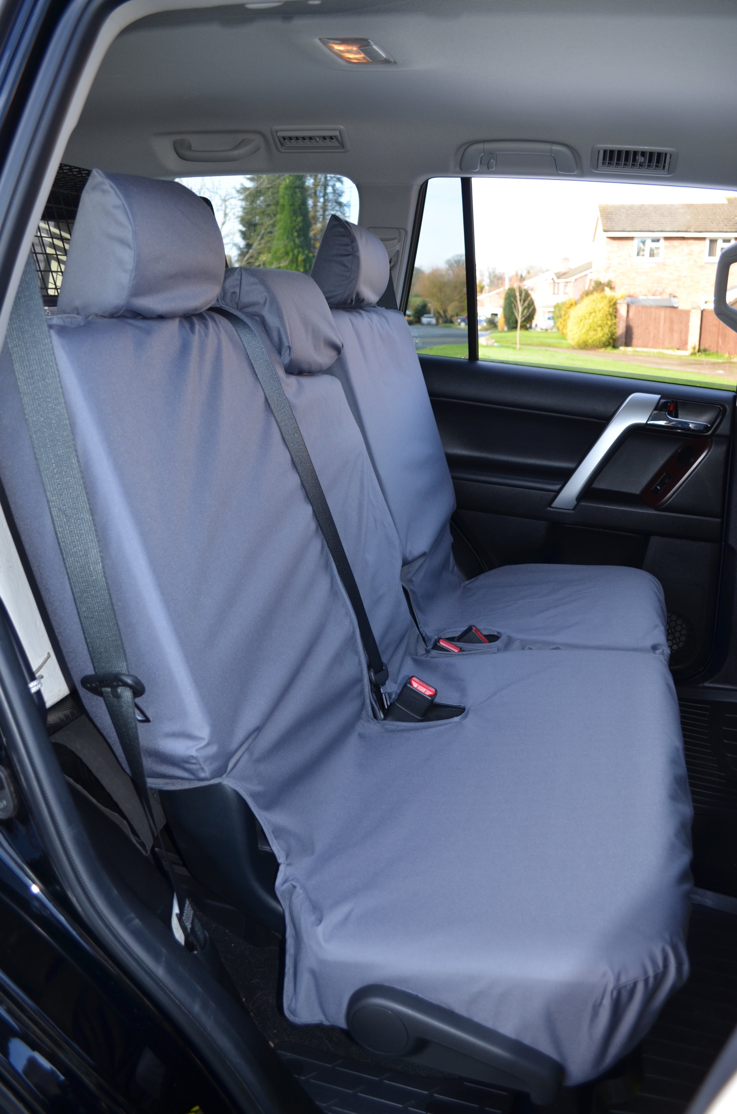 Toyota Land Cruiser 2009+ Tailored and Waterproof Seat Covers Grey / Rear Turtle Covers Ltd