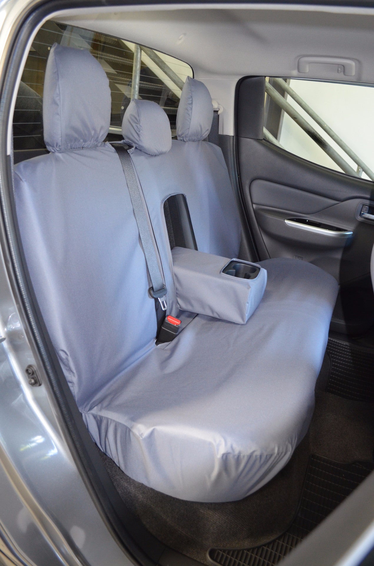 Mitsubishi L200 Mk 7 Double Cab (2015 Onwards) Tailored Seat Covers Rear Seats / Grey Turtle Covers Ltd