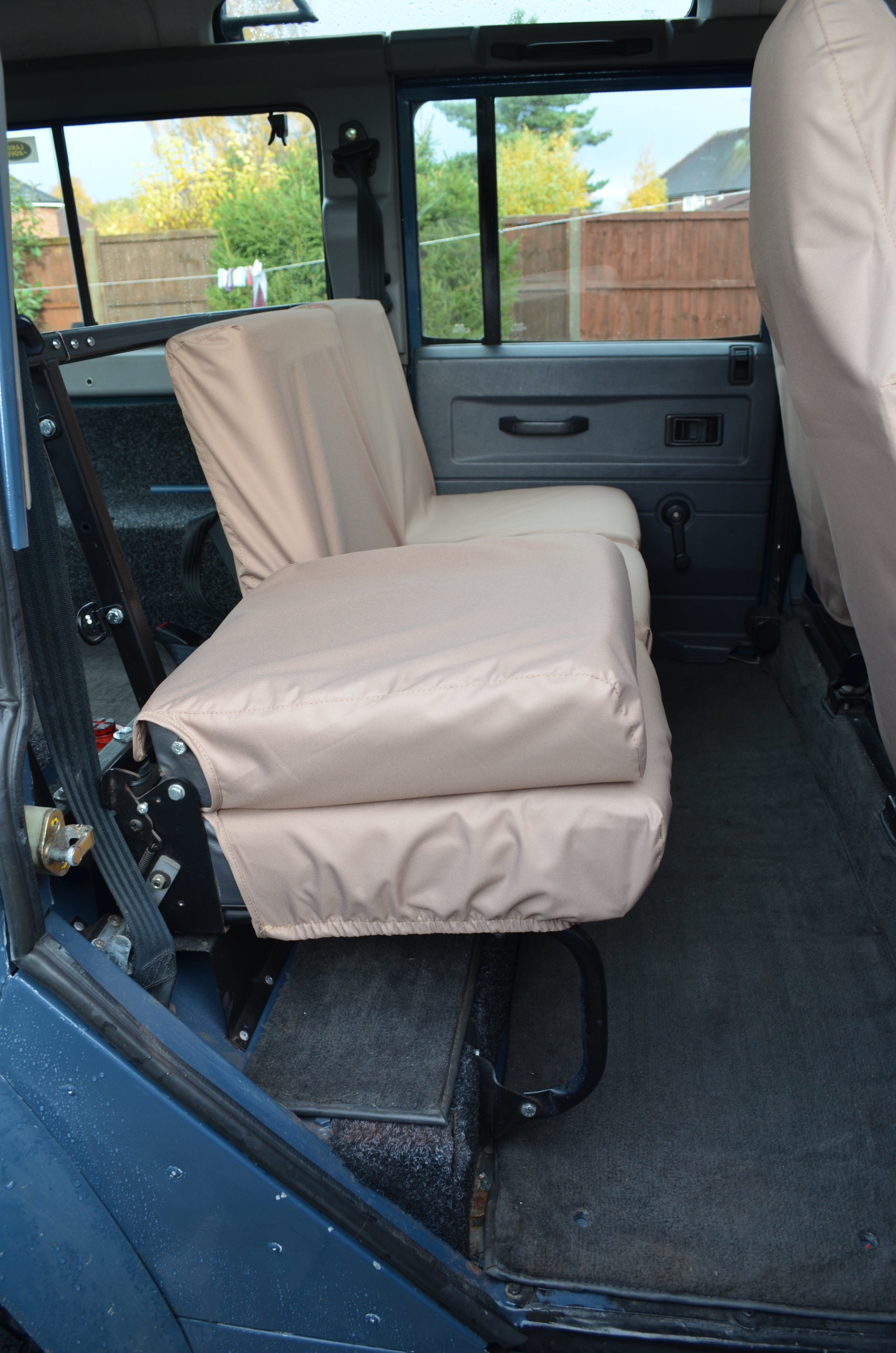 Land Rover Defender 1983 - 2007 Rear Seat Covers  Turtle Covers Ltd