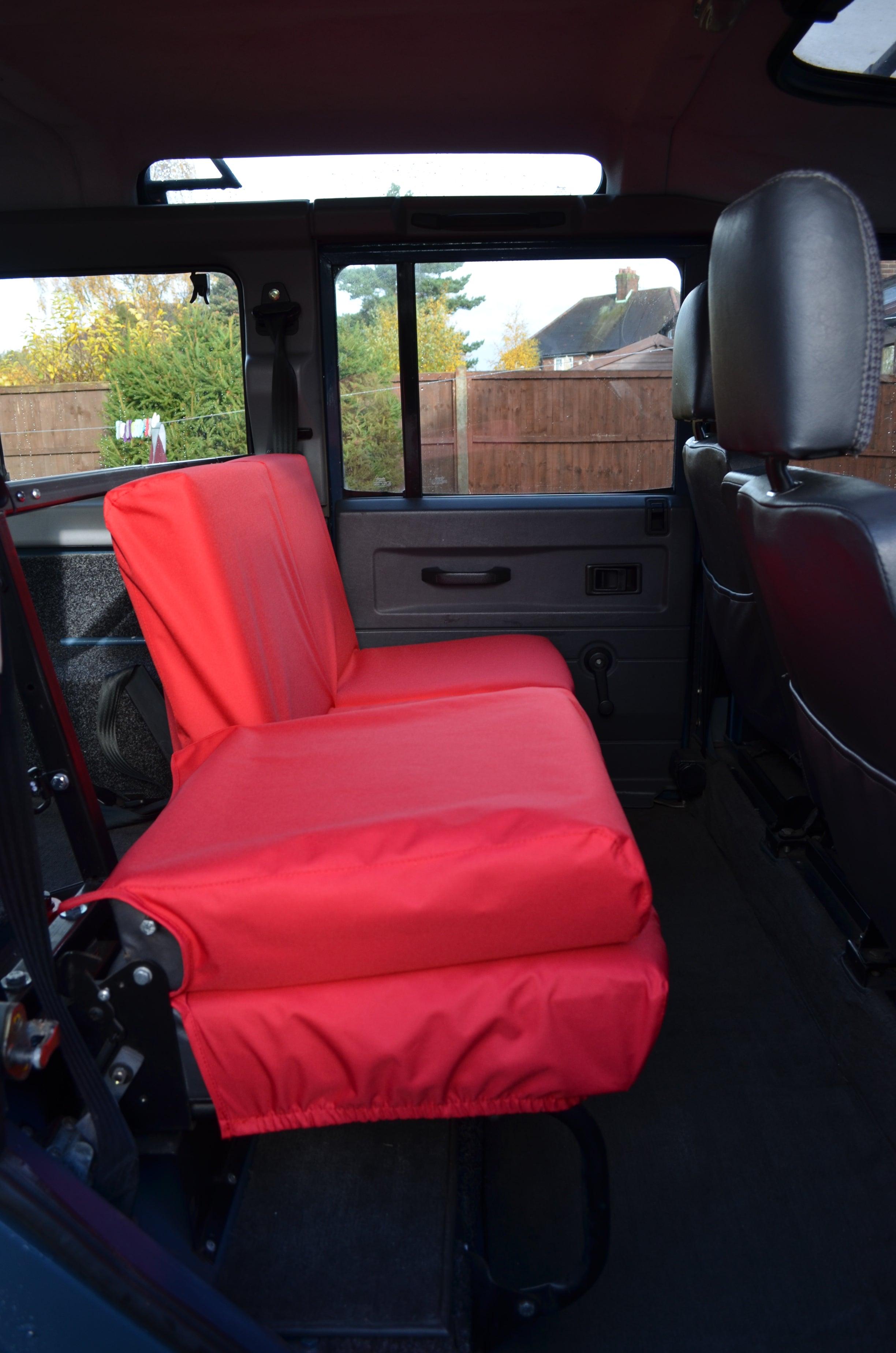 Land Rover Defender 1983 - 2007 Rear Seat Covers  Turtle Covers Ltd
