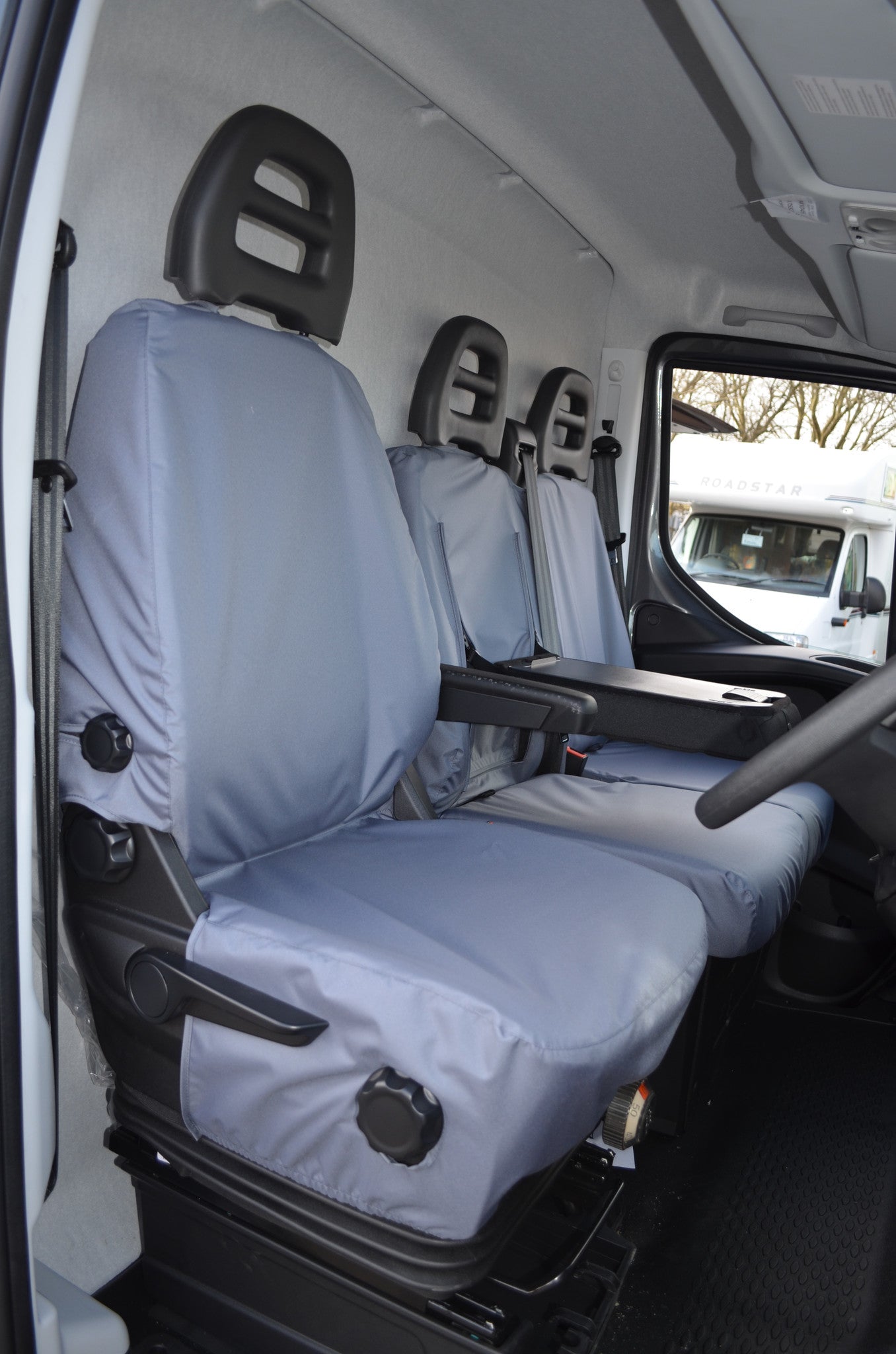 Iveco Daily Van 2014 Onwards Tailored Front Seat Covers Grey Turtle Covers Ltd