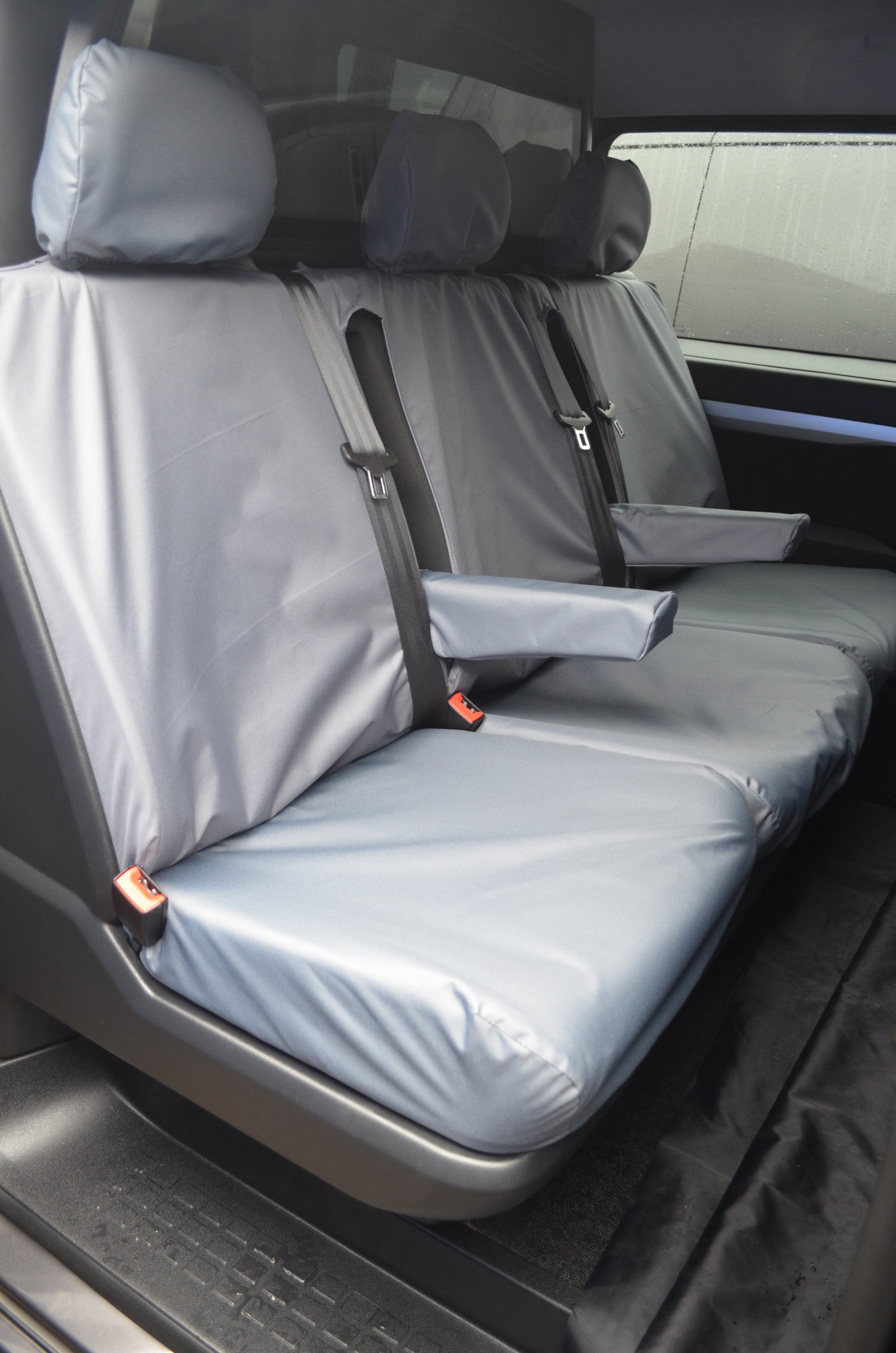 Vauxhall Vivaro 2019+ Crew Cab Rear Tailored Seat Cover Grey Turtle Covers Ltd