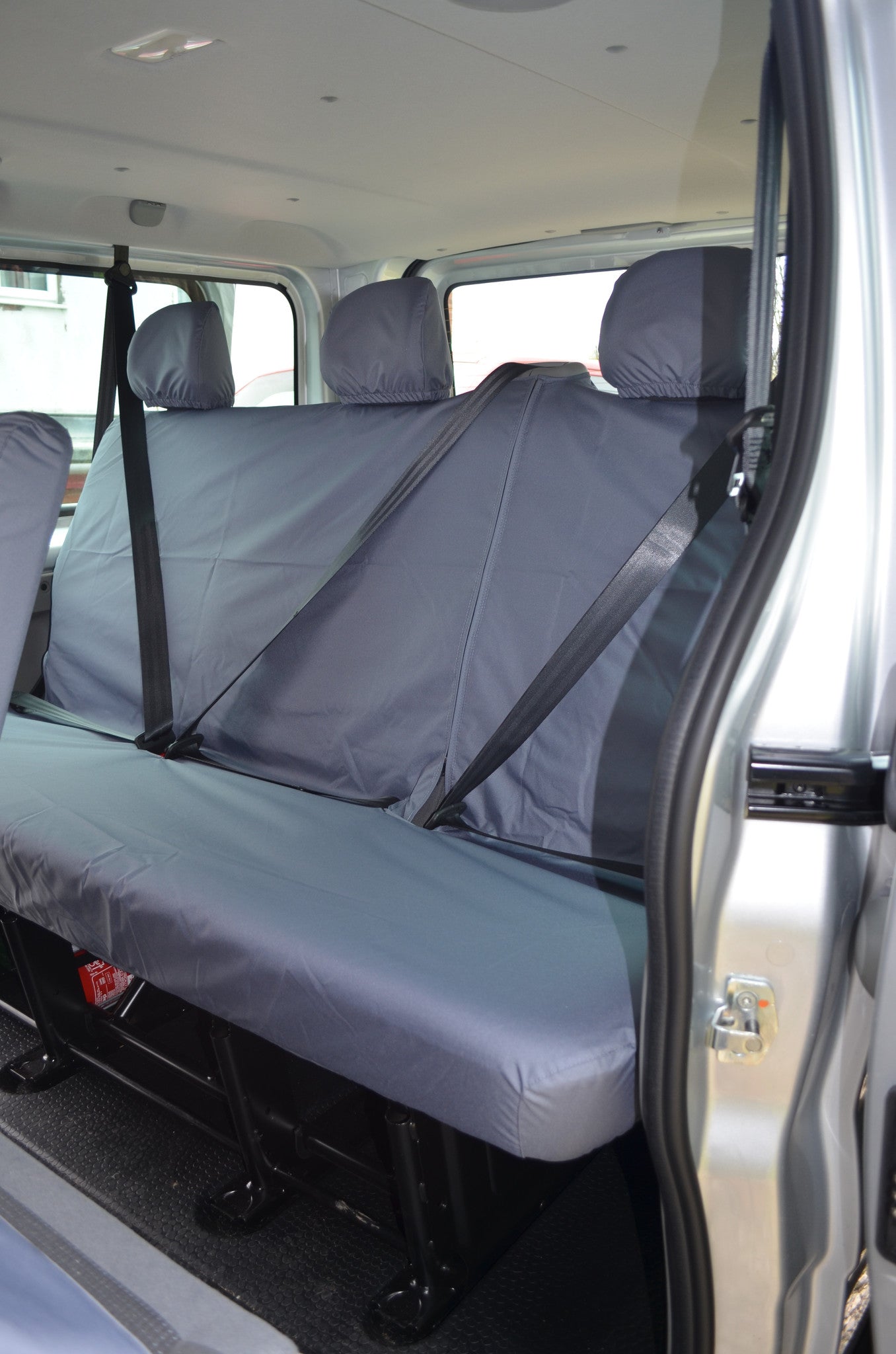 Renault Trafic Passenger 2001 - 2006 Seat Covers Grey / 3rd Row Bench Turtle Covers Ltd