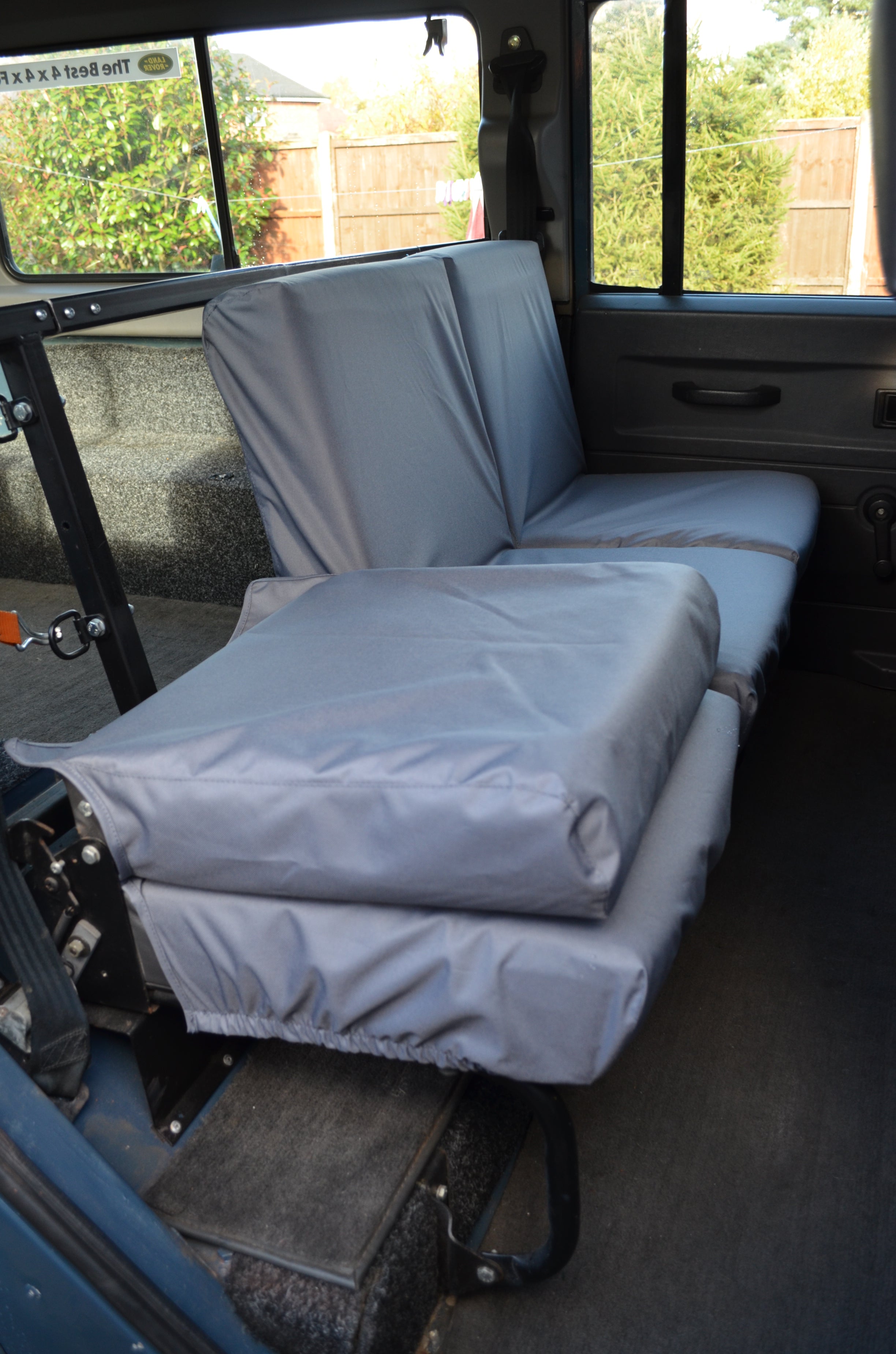 Land Rover Defender 1983 - 2007 Rear Seat Covers  Turtle Covers Ltd
