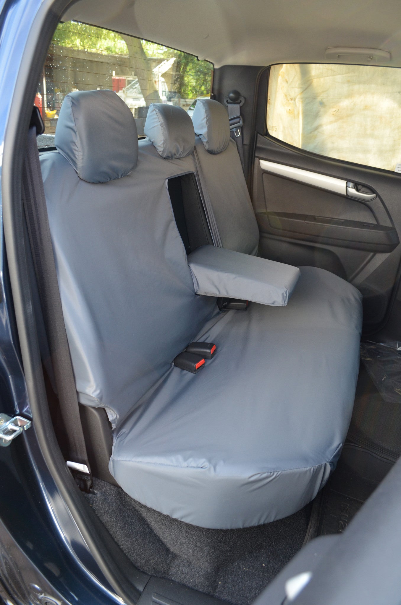Isuzu D-Max 2012 Onwards Seat Covers Rear Seat Cover with Central Armrest / Grey Turtle Covers Ltd