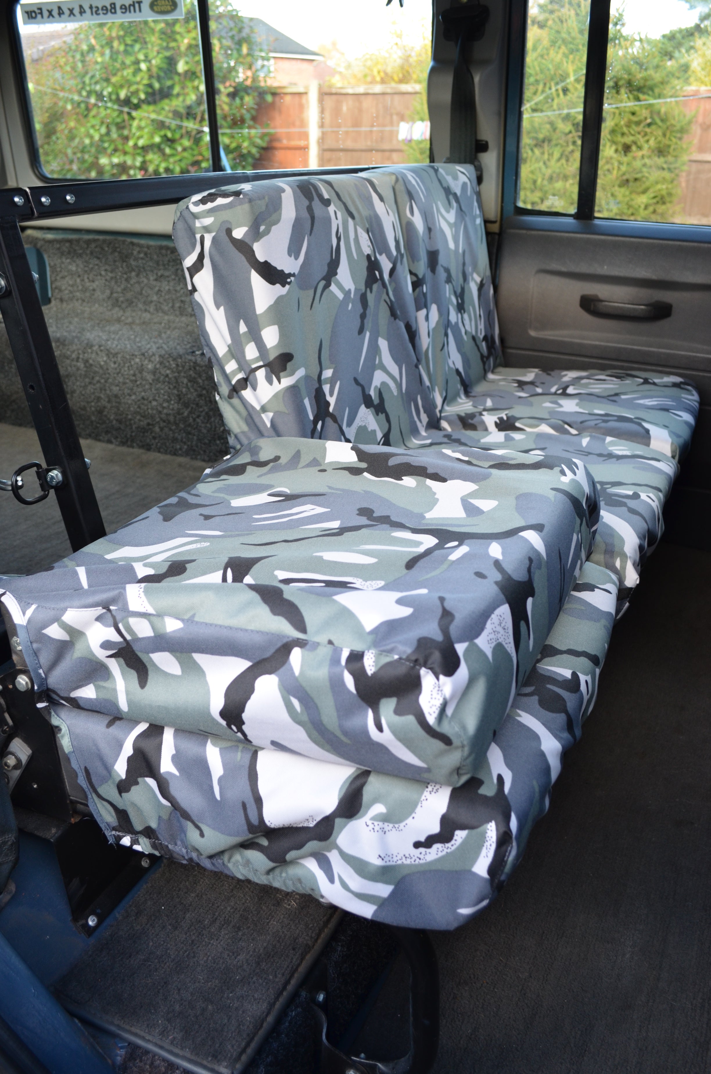 Land Rover Defender 1983 - 2007 Rear Seat Covers  Turtle Covers Ltd
