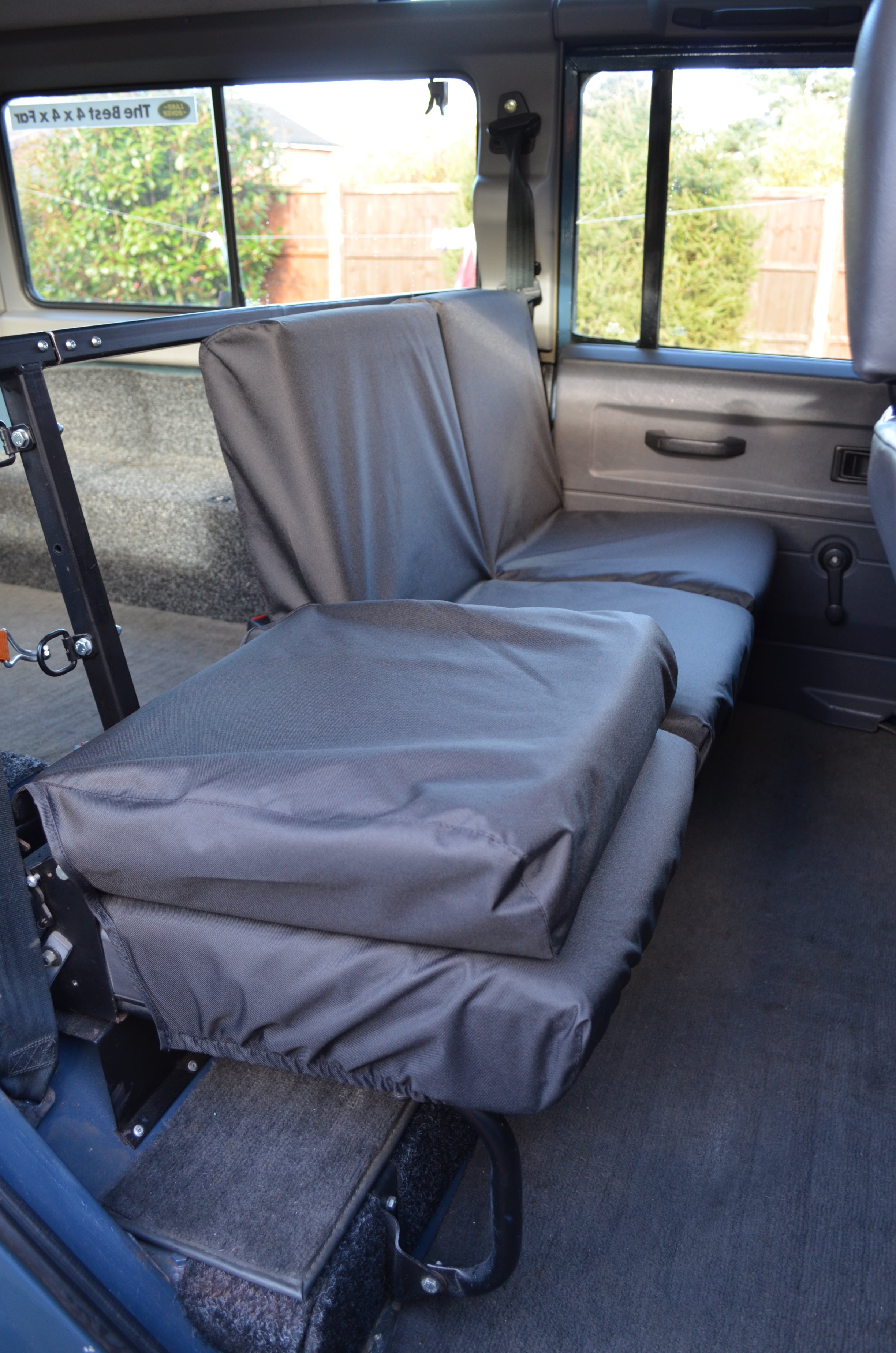 Land Rover Defender 1983 - 2007 Rear Seat Covers  Turtle Covers Ltd