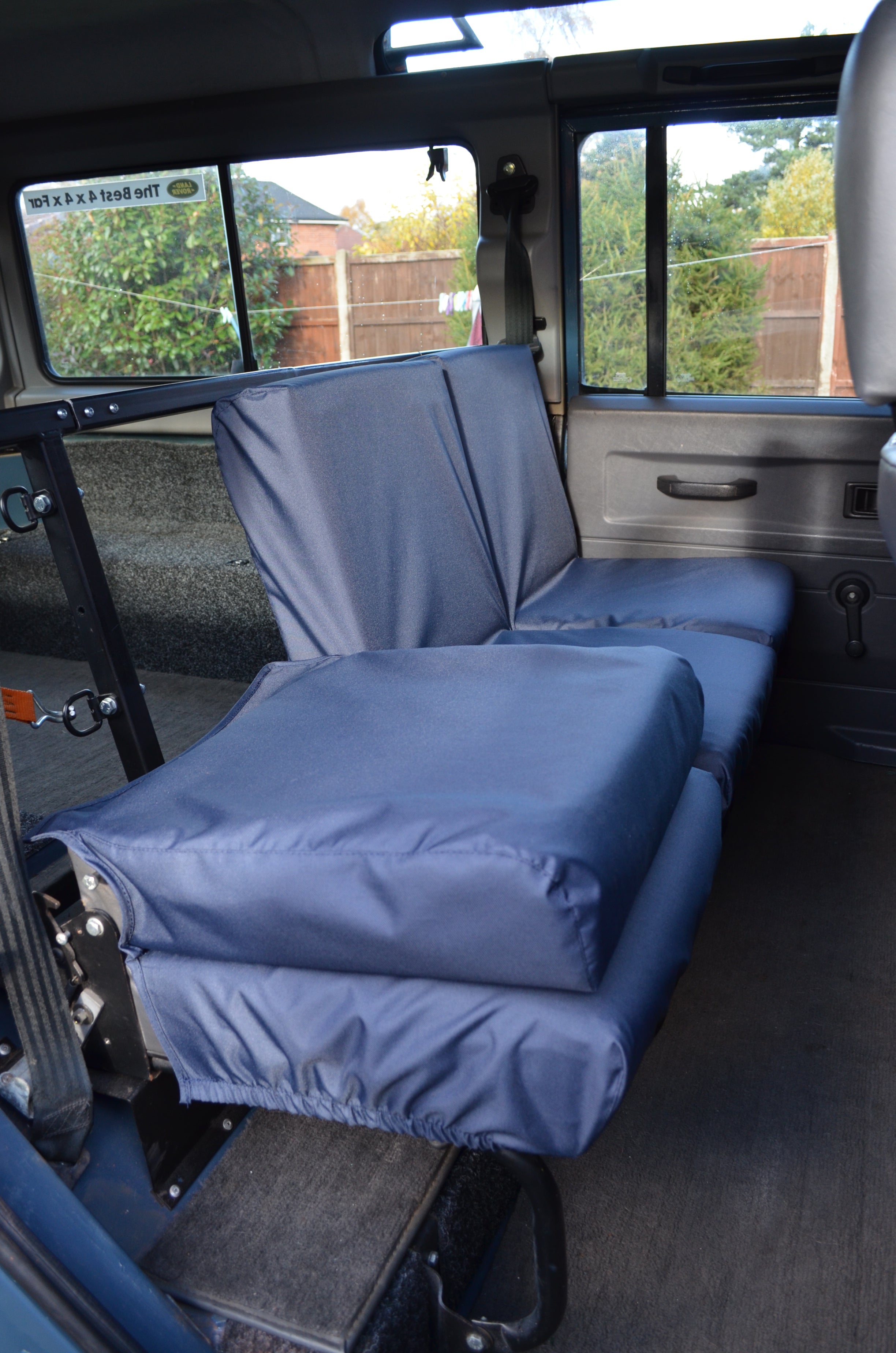 Land Rover Defender 1983 - 2007 Rear Seat Covers  Turtle Covers Ltd