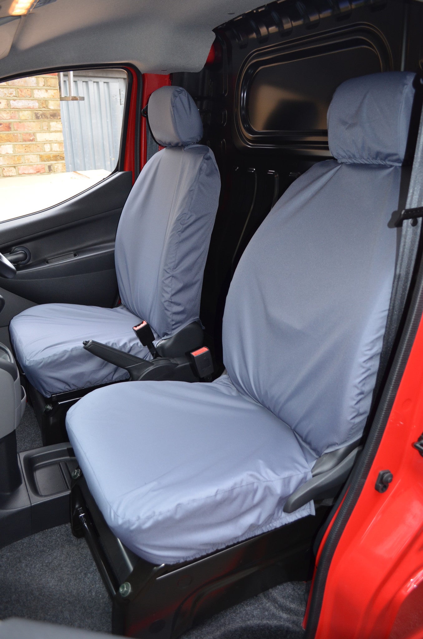Nissan NV200 Van 2009 Onwards Tailored Front Seat Covers Grey / Non-Folding Turtle Covers Ltd