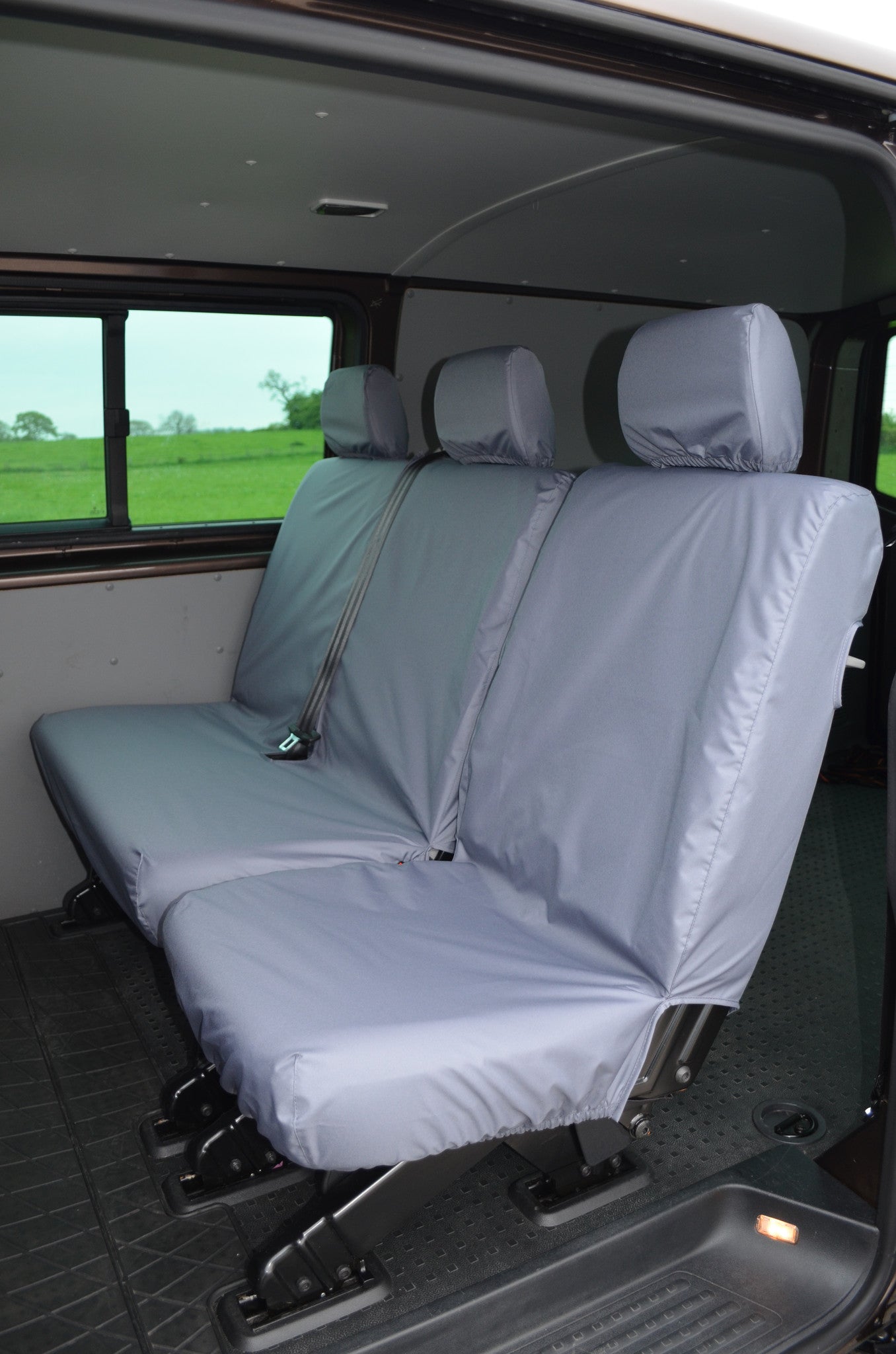 VW Volkswagen Transporter T5 Kombi 2010 - 2015 Rear Seat Covers Single &amp; Double Seats / Grey Turtle Covers Ltd