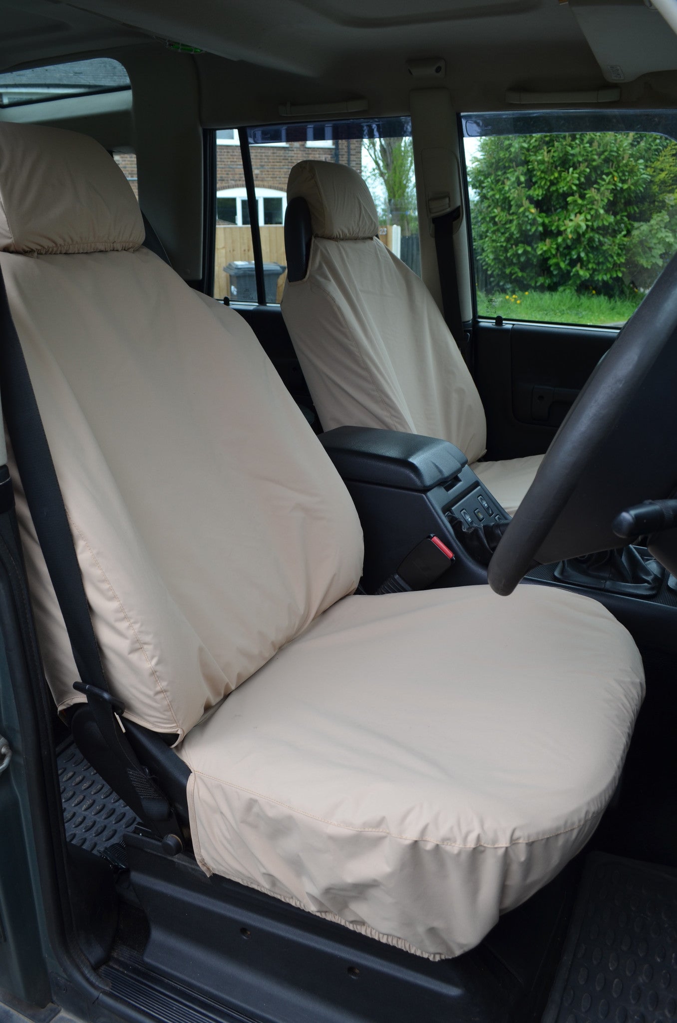 Land Rover Discovery 1998 - 2004 Series 2 Seat Covers Front Pair / Beige Turtle Covers Ltd