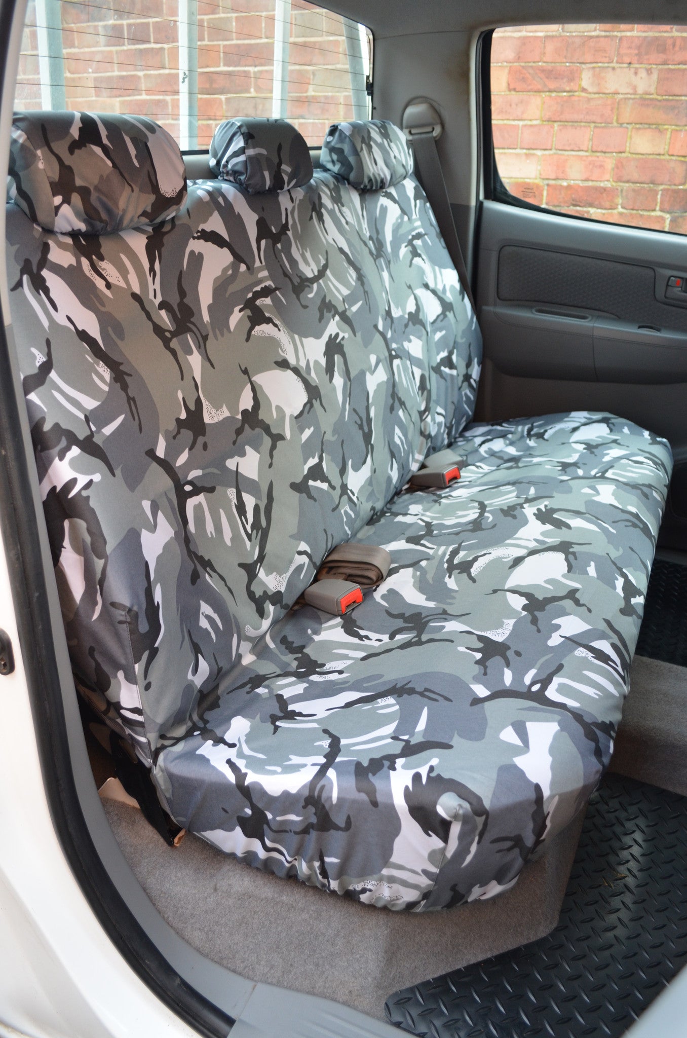 Toyota Hilux 2005 - 2016 Seat Covers Double Cab Rear / Urban Camouflage Turtle Covers Ltd