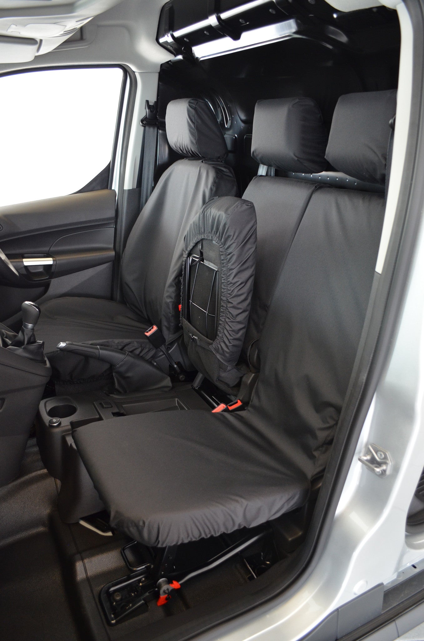 Ford Transit Connect Van 2014 - 2018 3-Seater Front Seat Covers Black Turtle Covers Ltd