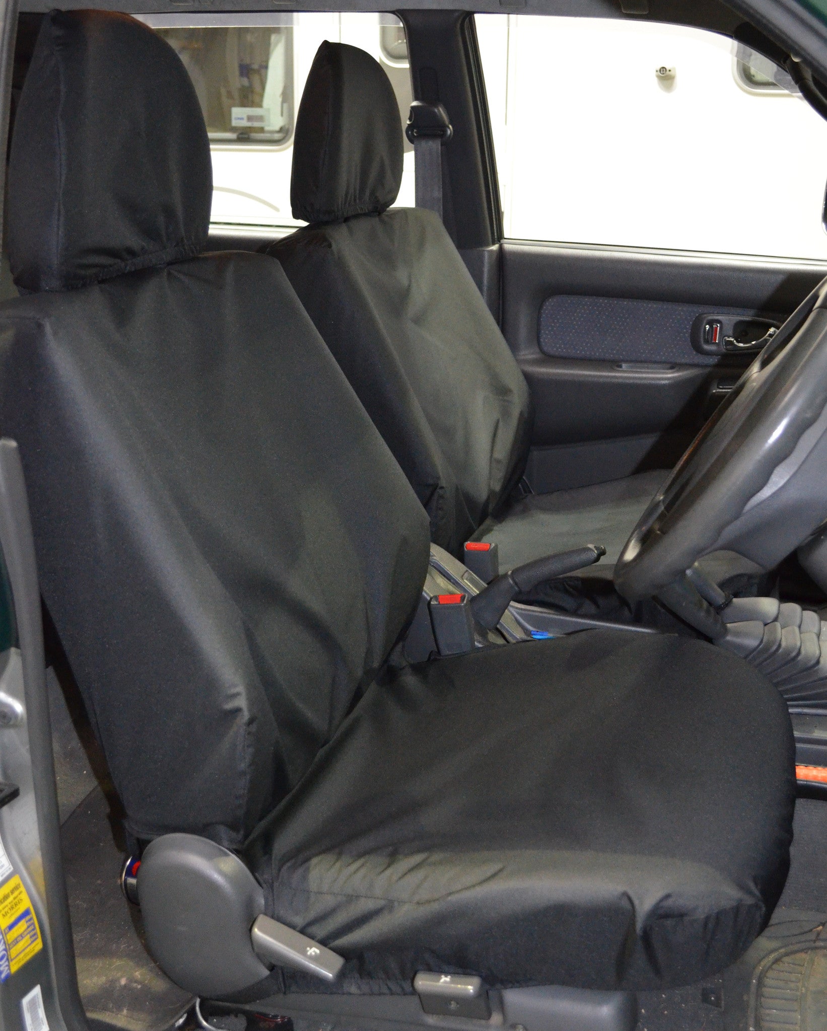 Mitsubishi L200 Double Cab (1998 to 2006) Tailored Seat Covers Front Seats / Black Turtle Covers Ltd