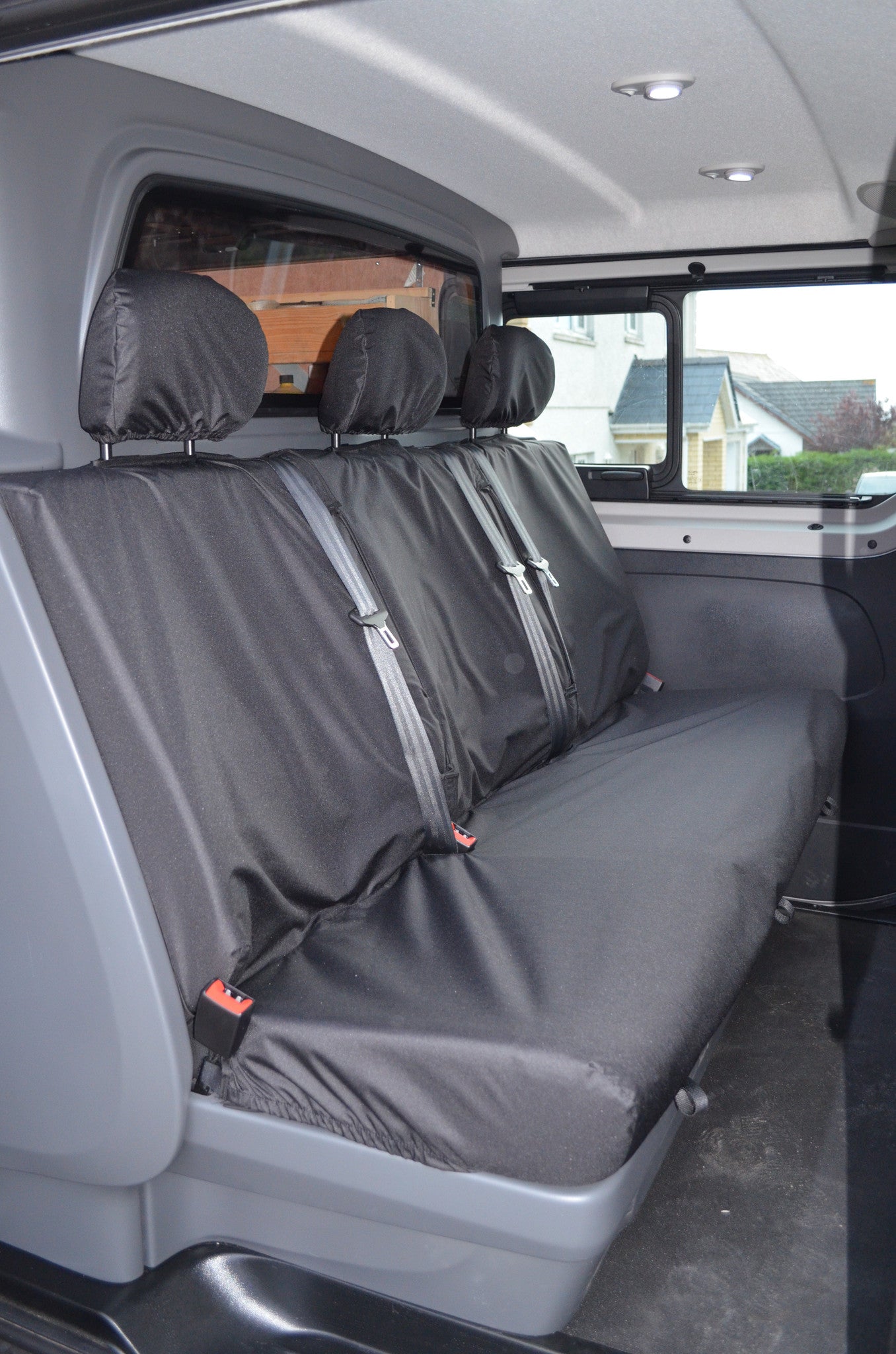 Vauxhall Vivaro Sportive Double Cab 2014-2019 Tailored Rear Seat Covers  Turtle Covers Ltd