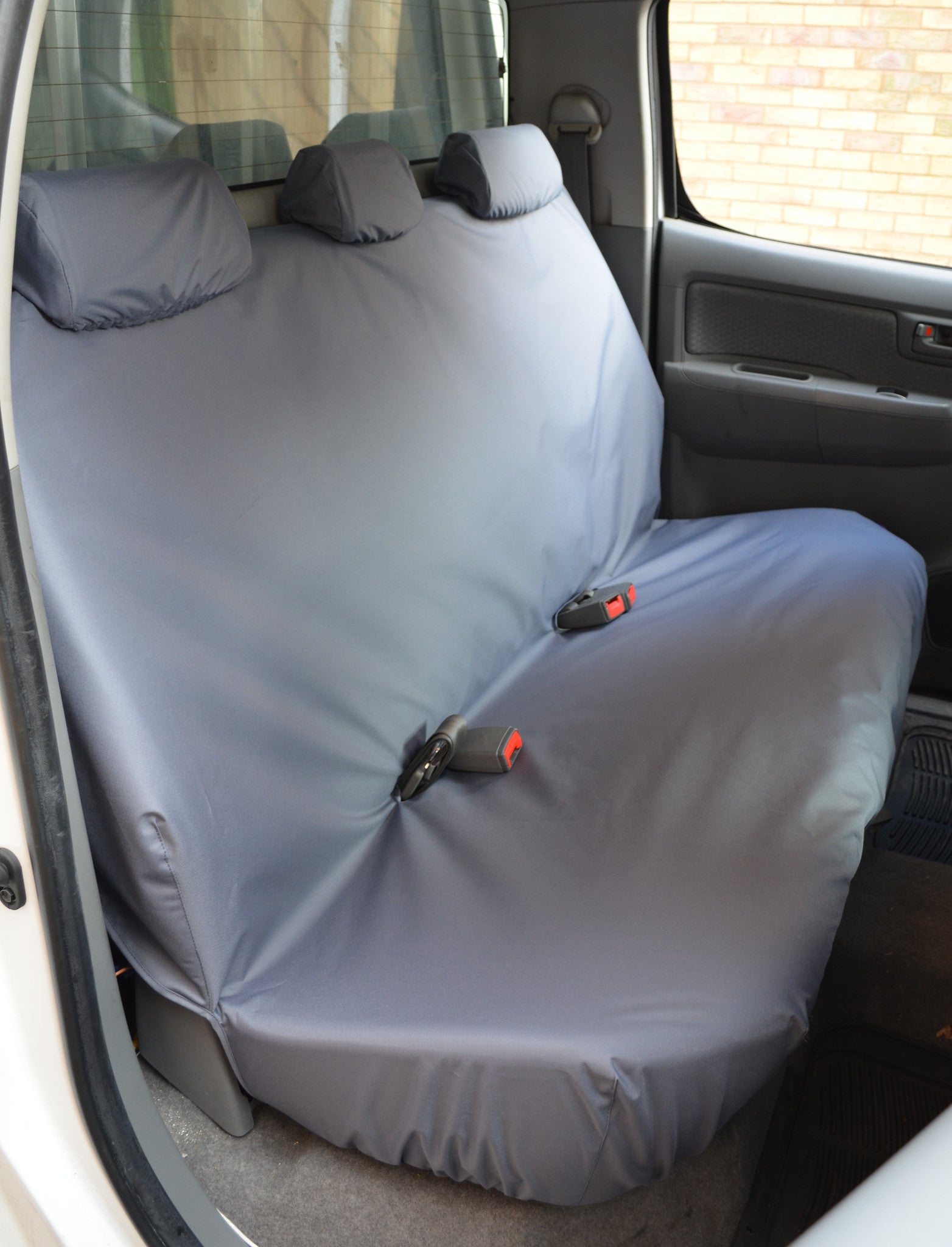 Toyota Hilux 2005 - 2016 Seat Covers Front &amp; Double Cab Rear / Grey Turtle Covers Ltd