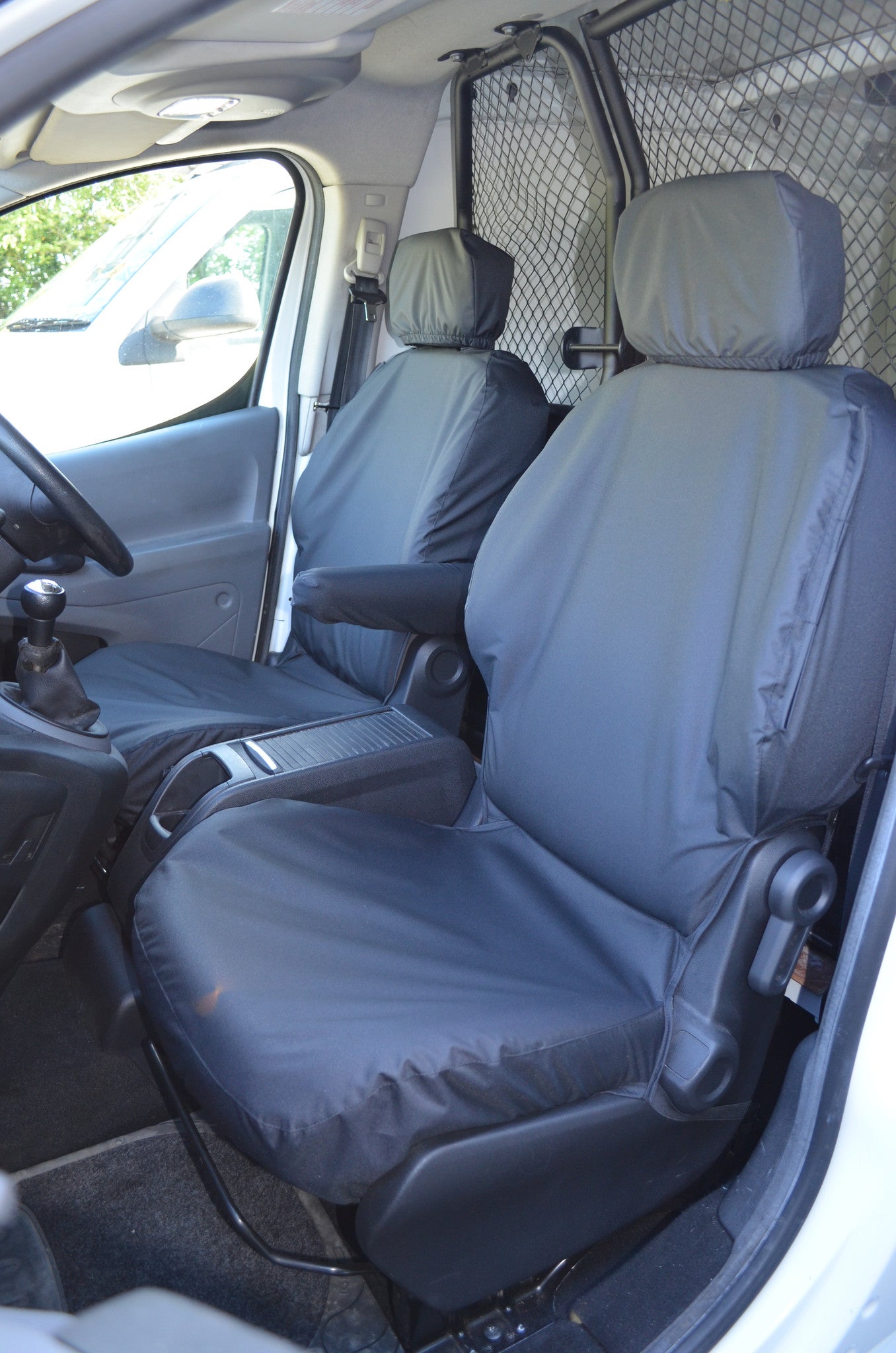 Citroen Berlingo Van 2008 - 2018 Front Pair Seat Covers Black Turtle Covers Ltd