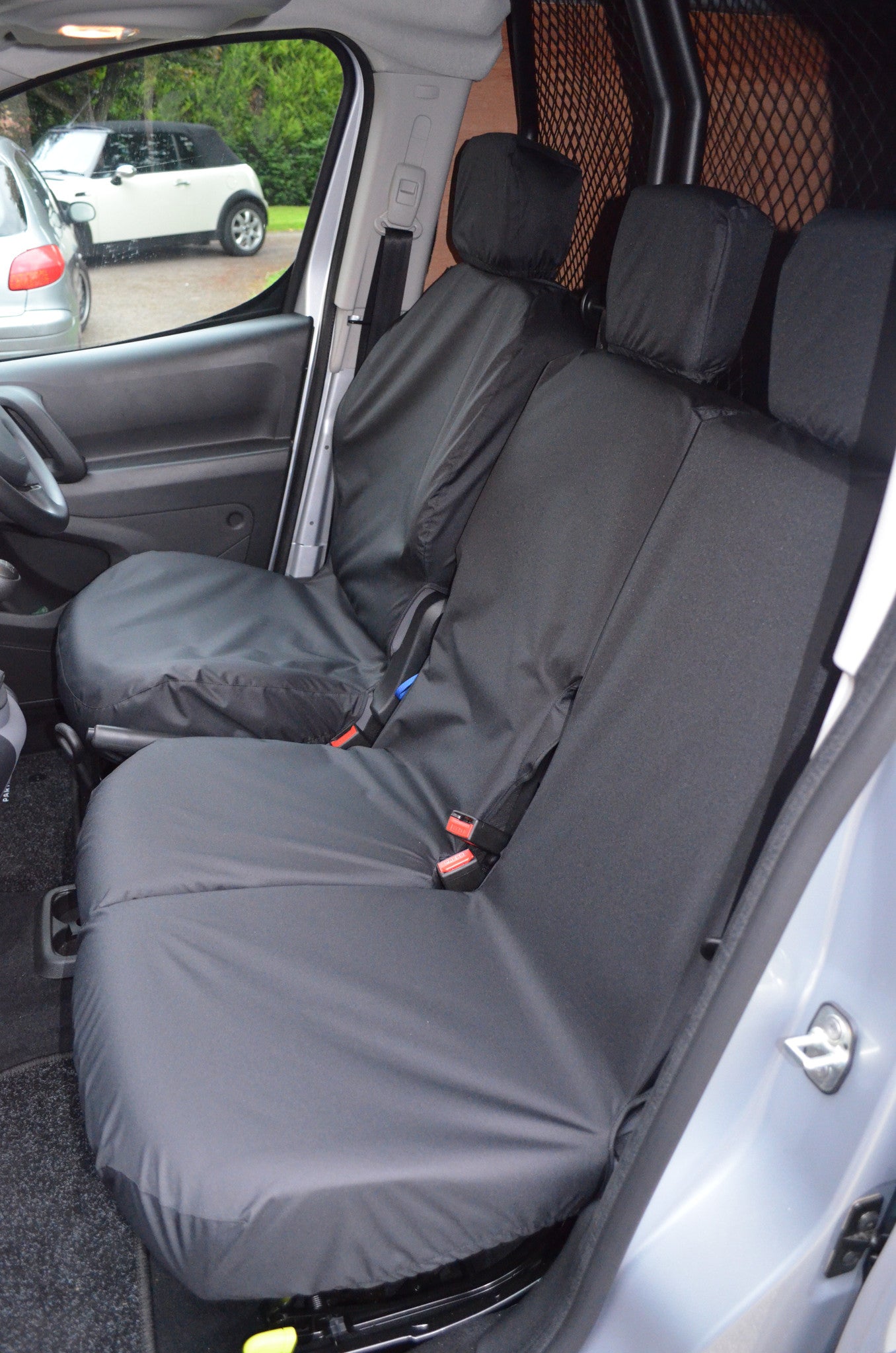 Vauxhall Combo Van 2018+ 3-Seater Front Seat Covers Black Turtle Covers Ltd