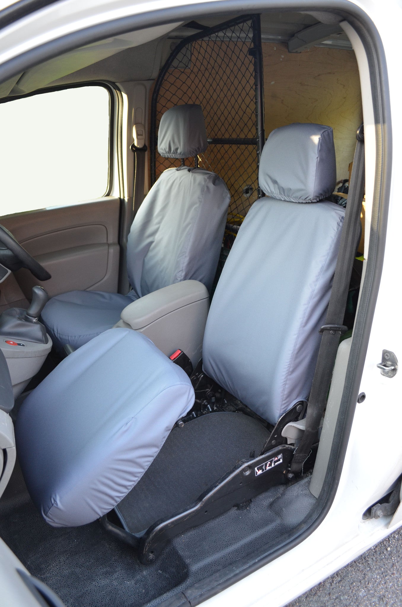 Renault Kangoo Van 2008 Onwards Seat Covers Driver's Seat and Folding Passenger Seat / Grey Turtle Covers Ltd