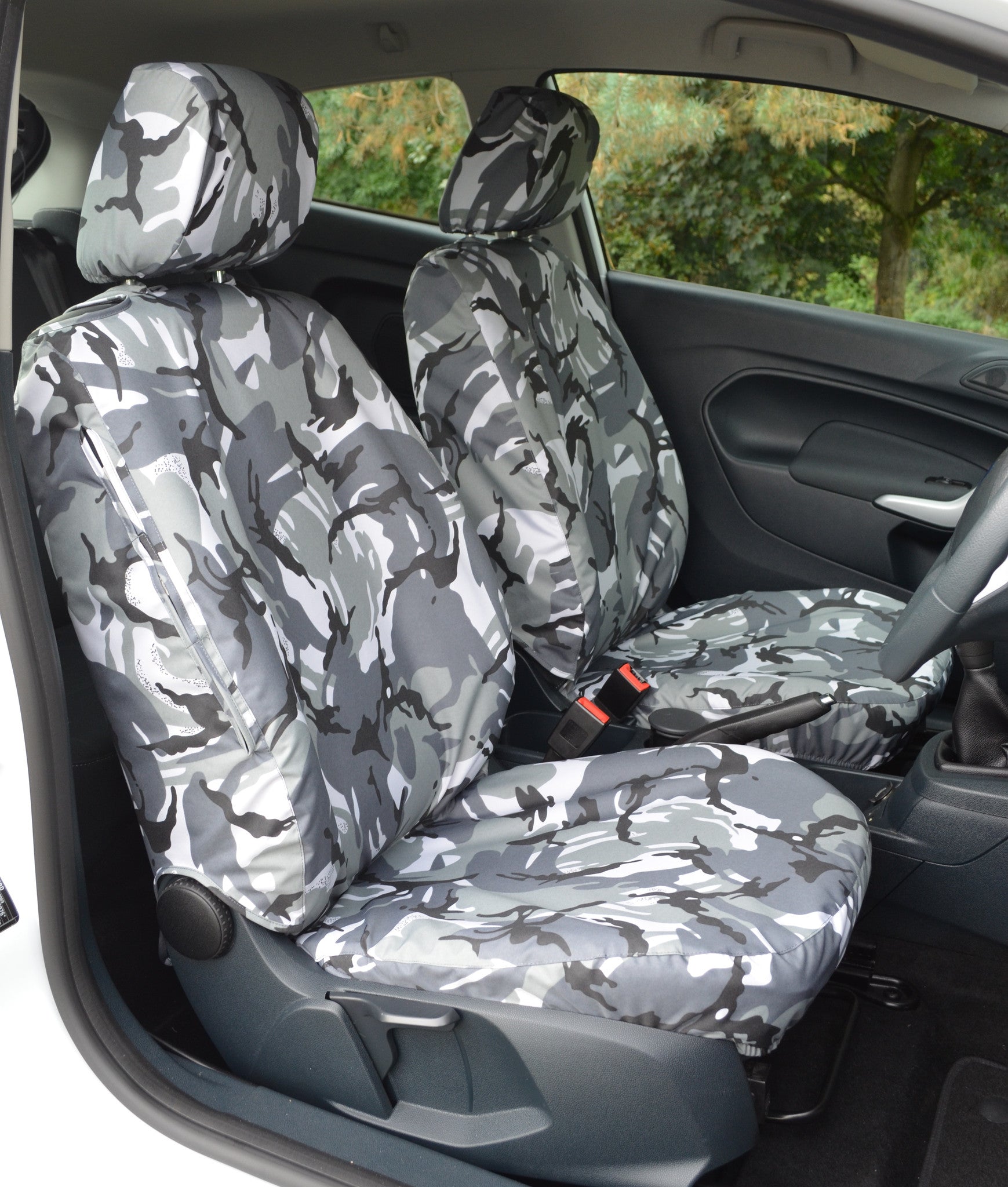 Ford Fiesta Van 2008 - 2018 Tailored Seat Covers Urban Camouflage Turtle Covers Ltd