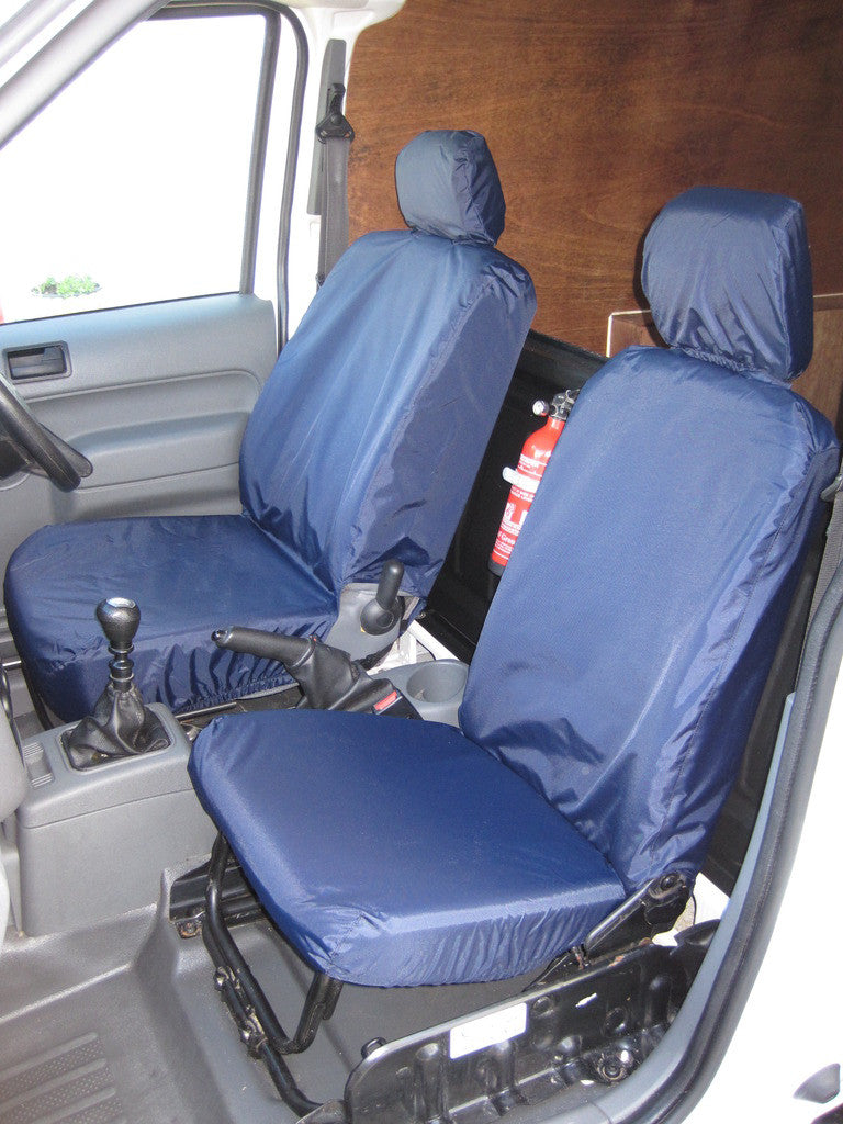 Ford Transit Connect 2002 - 2014 Front Seat Covers Without Driver's Seat Armrest / Navy Blue Turtle Covers Ltd