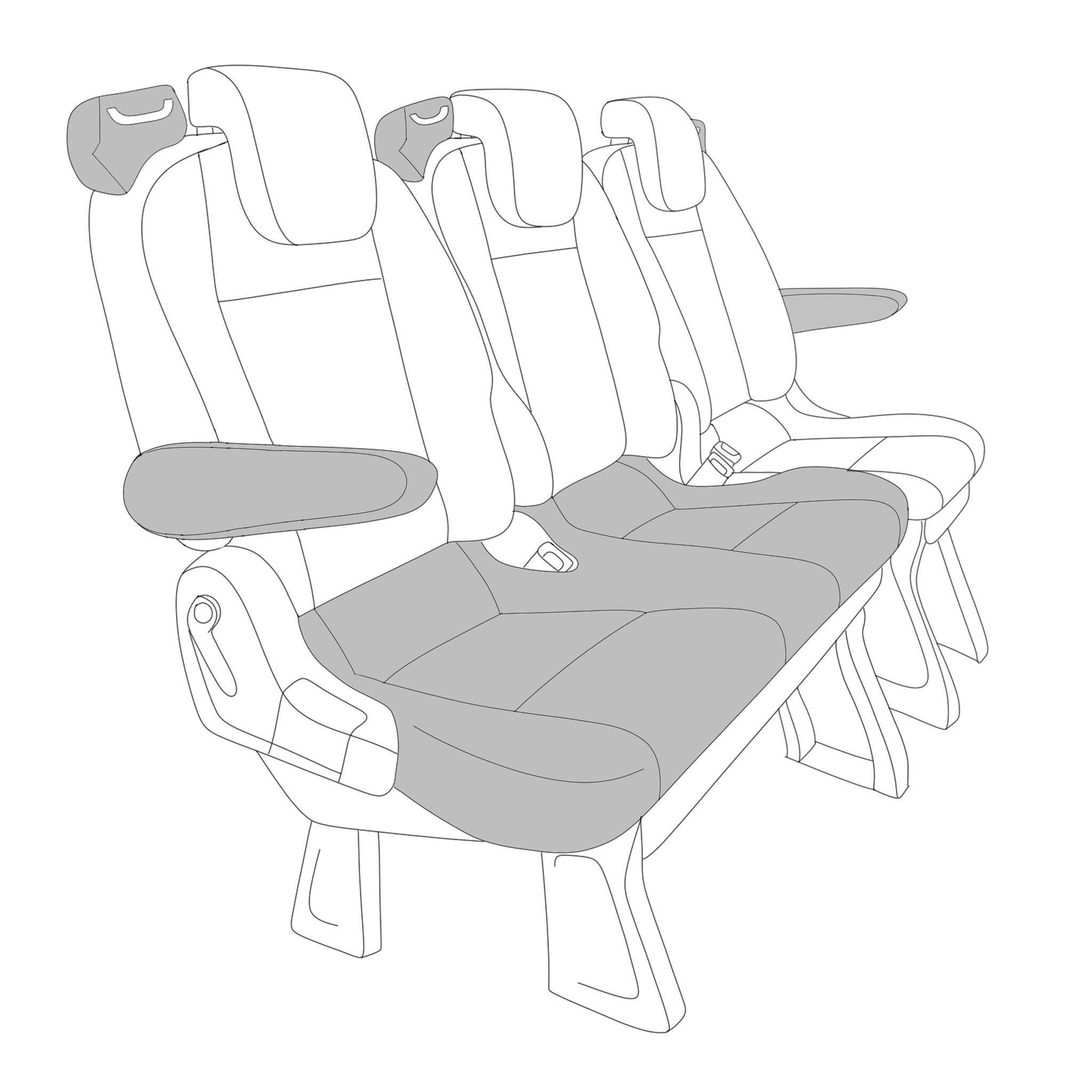 Fits Ford Custom Kombi 2013-2018 Seat Covers