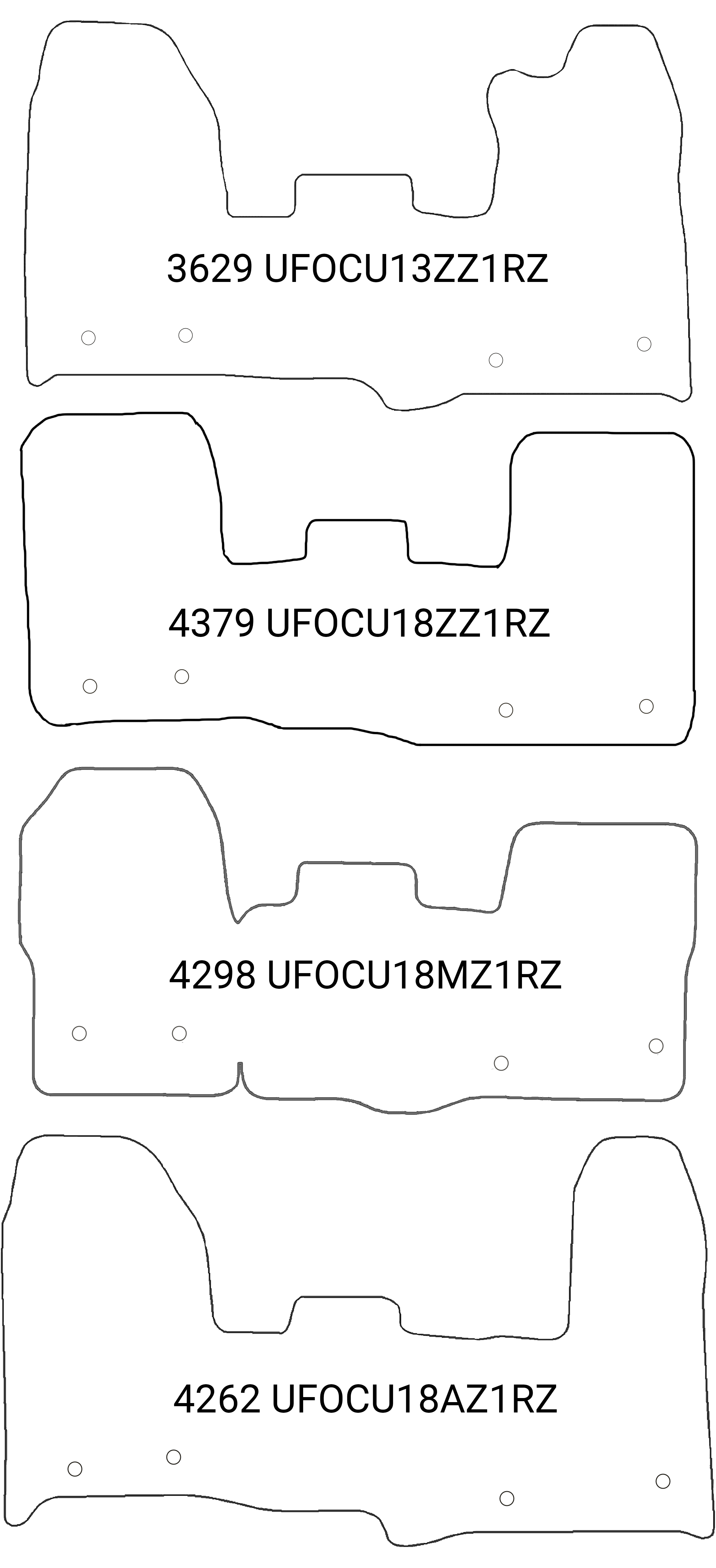 Ford Custom 2013-2023 Tailored Front Rubber Mats