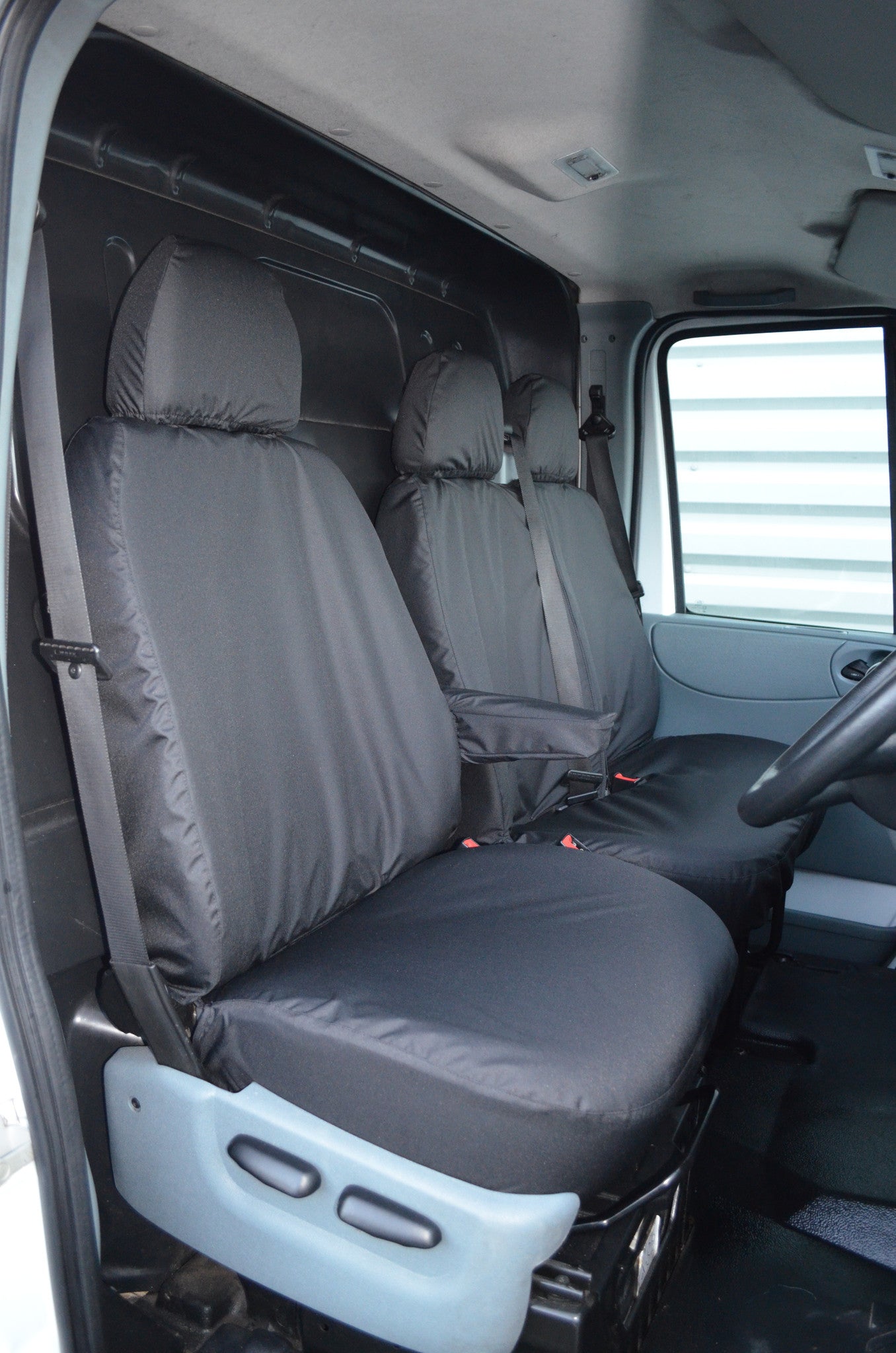 Ford Transit Van 2000 - 2013 Tailored Front Seat Covers Black Turtle Covers Ltd