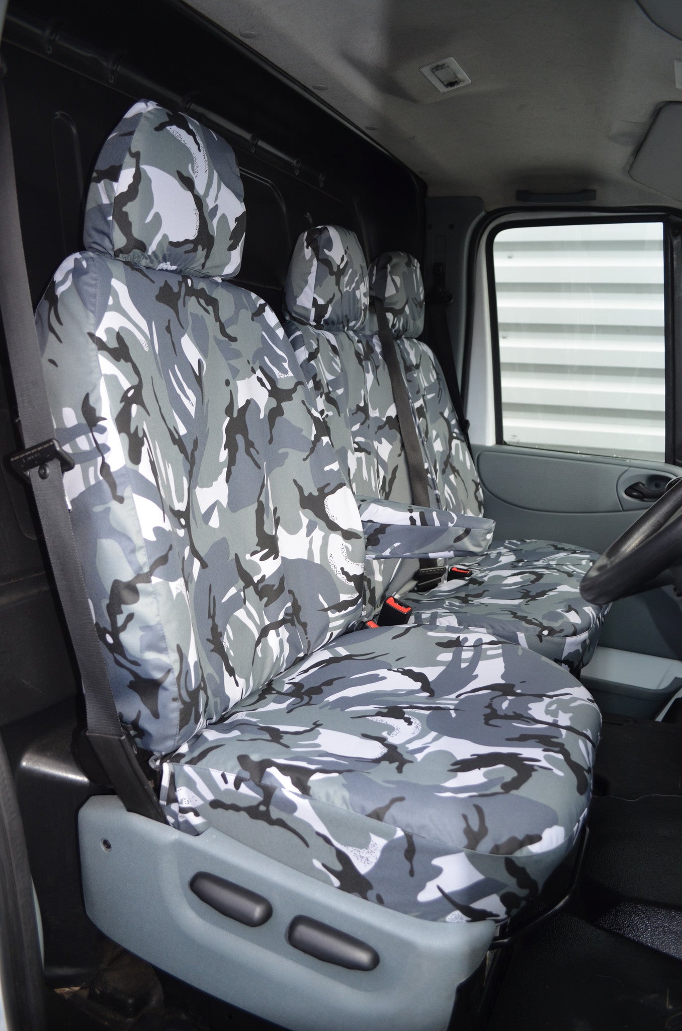 Ford Transit Van 2000 - 2013 Tailored Front Seat Covers Urban Camo Turtle Covers Ltd