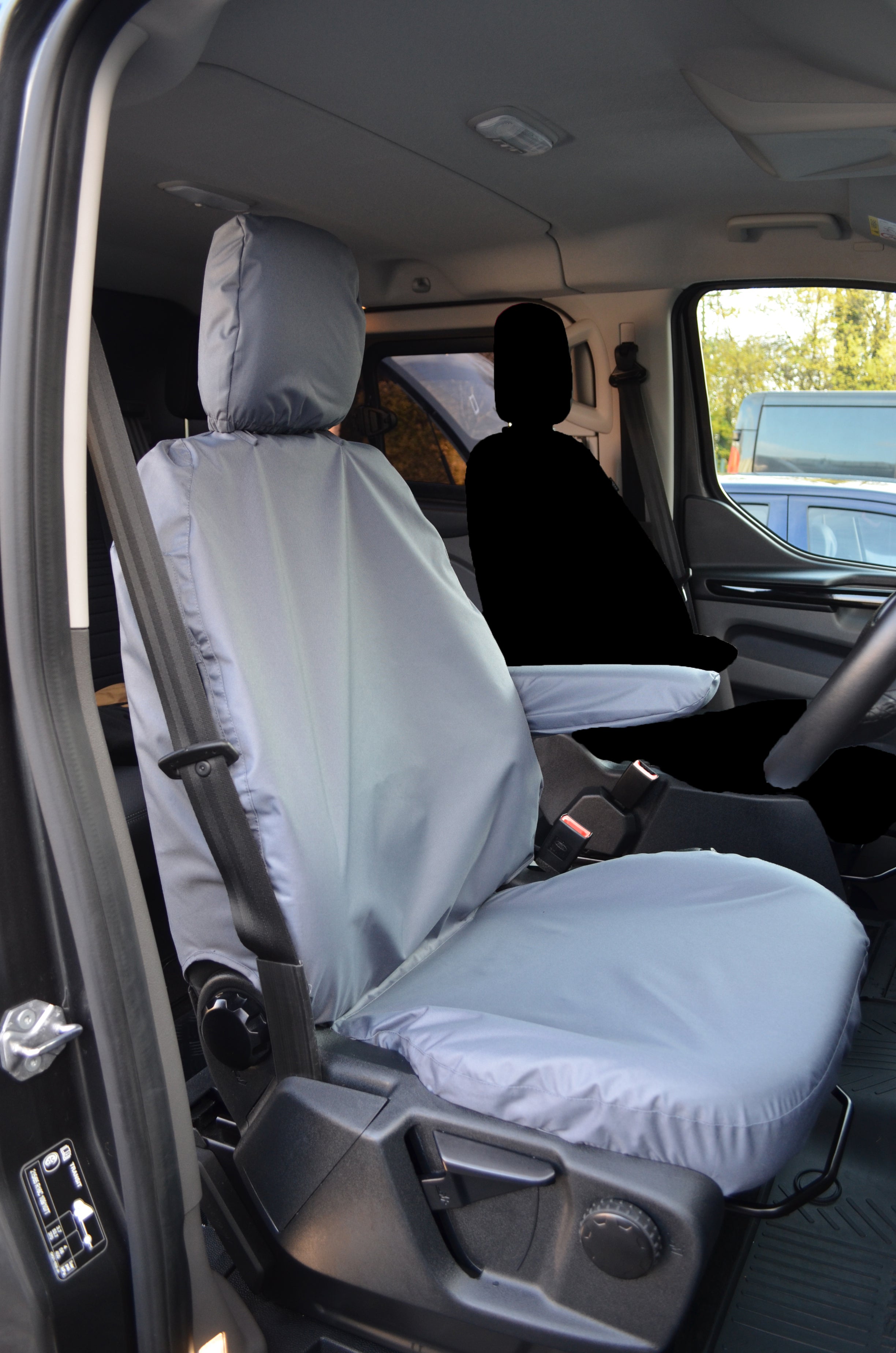 Ford Transit Custom 2013 Onwards Driver's Seat Tailored Seat Cover Grey Turtle Covers Ltd
