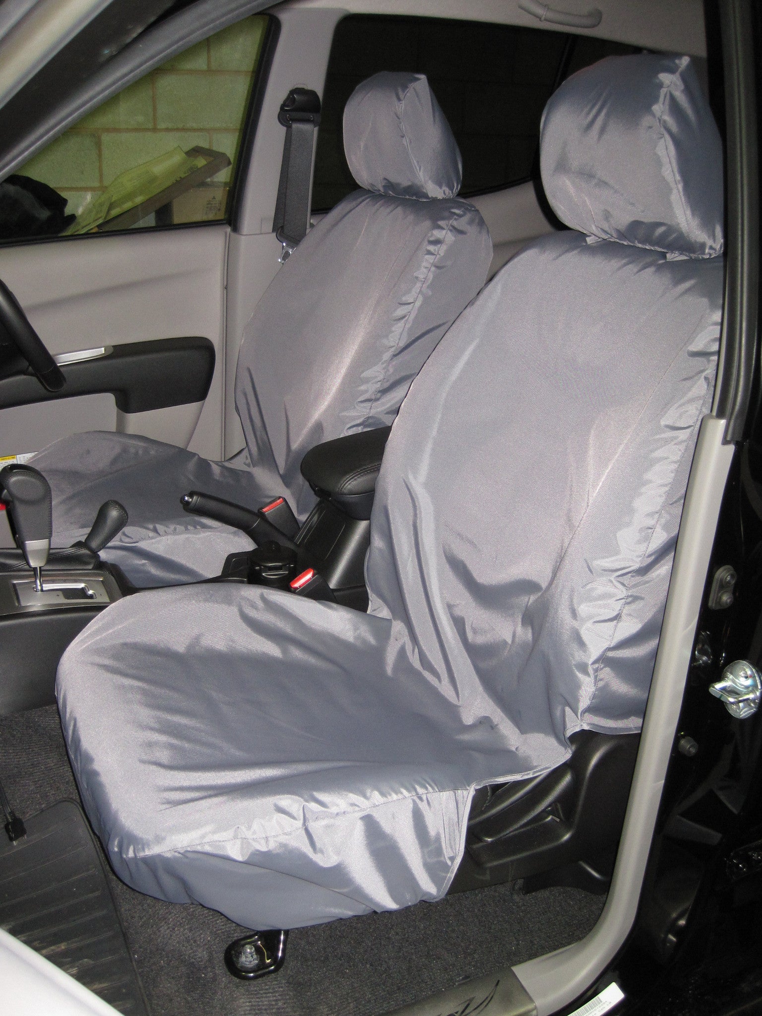 Mitsubishi L200 Double Cab (2006 to 2015) Tailored Seat Covers Front Seats / Grey Turtle Covers Ltd