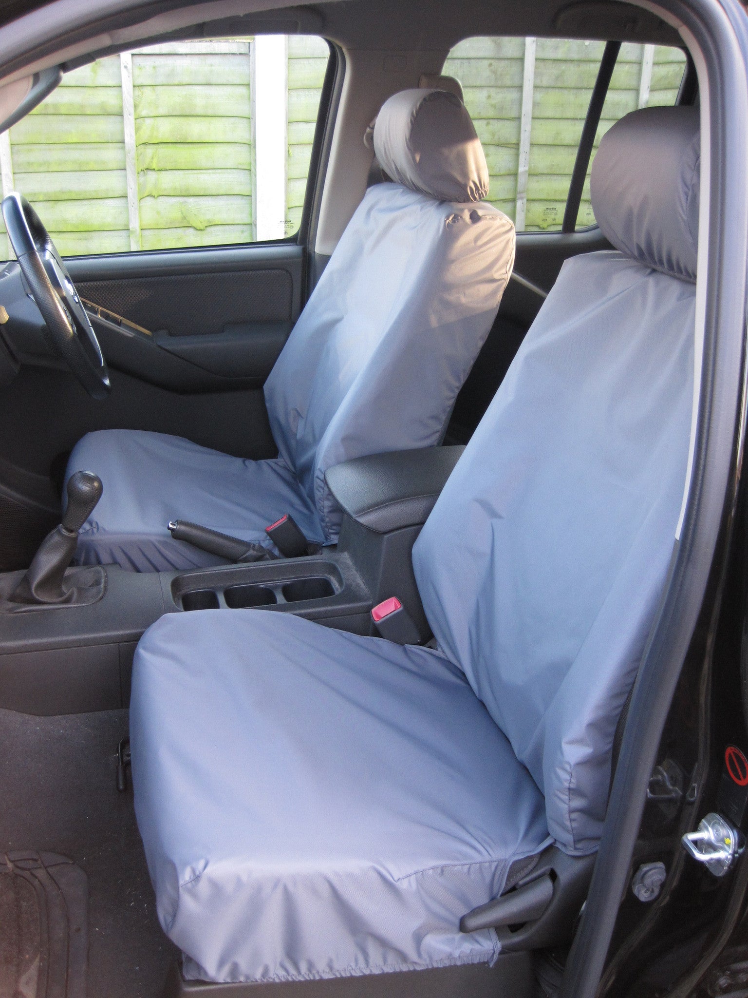 Nissan Navara Double Cab (2005 to 2016) Tailored Seat Covers Front Seats / Grey Turtle Covers Ltd