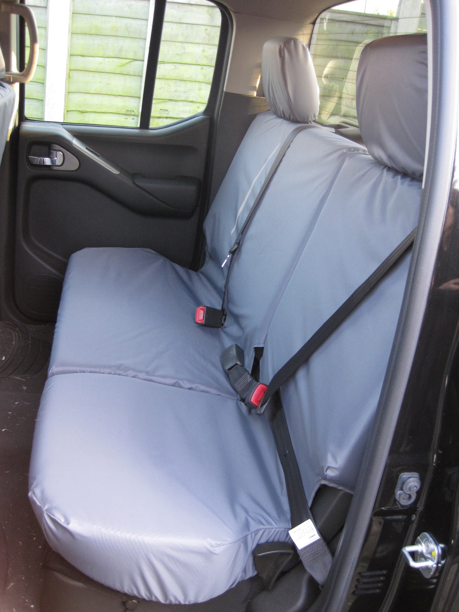 Nissan Navara Double Cab (2005 to 2016) Tailored Seat Covers Rear Seats / Grey Turtle Covers Ltd