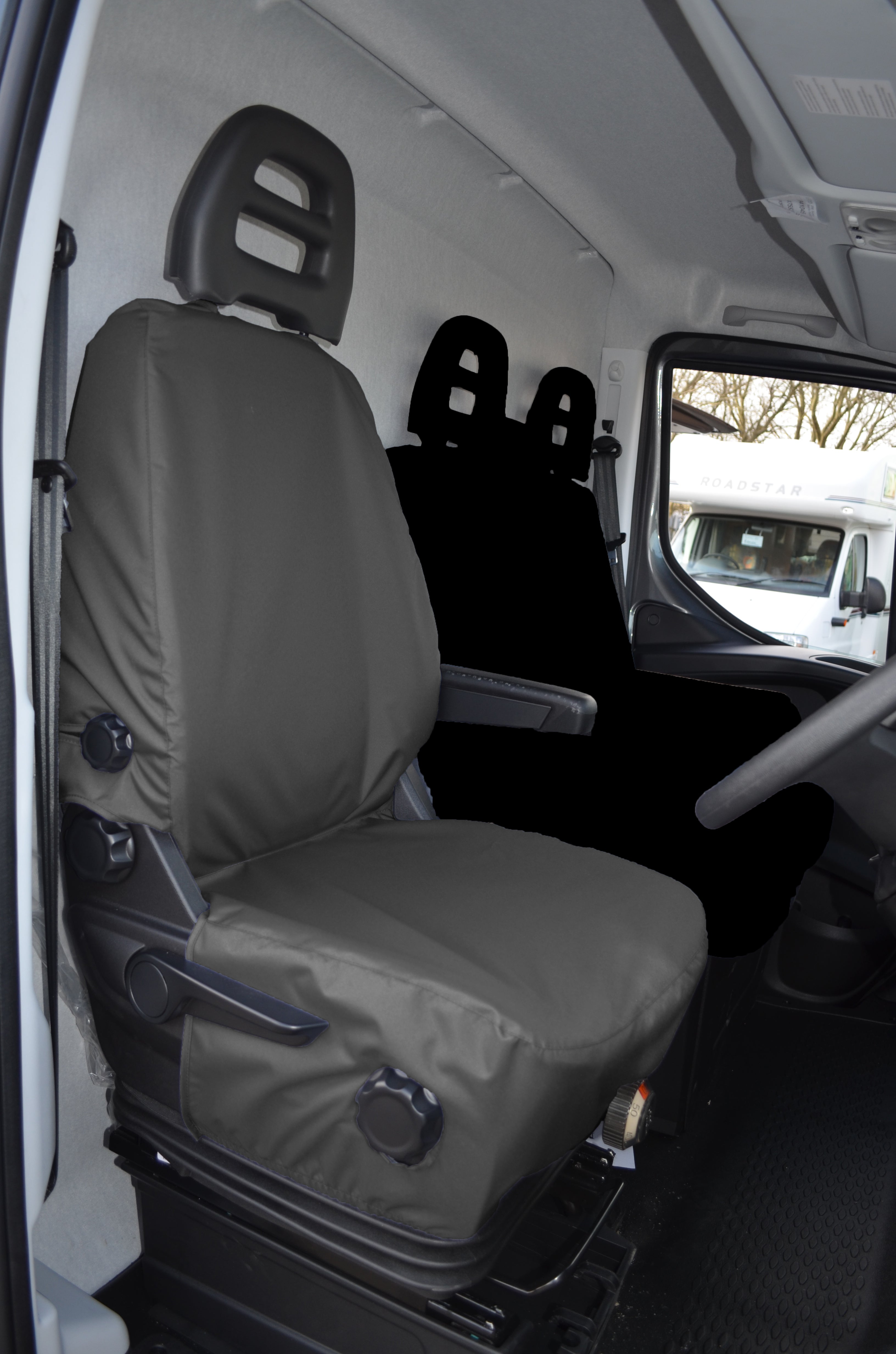 Iveco Daily Van 2014+ Tailored Driver Seat Cover Black Turtle Covers Ltd